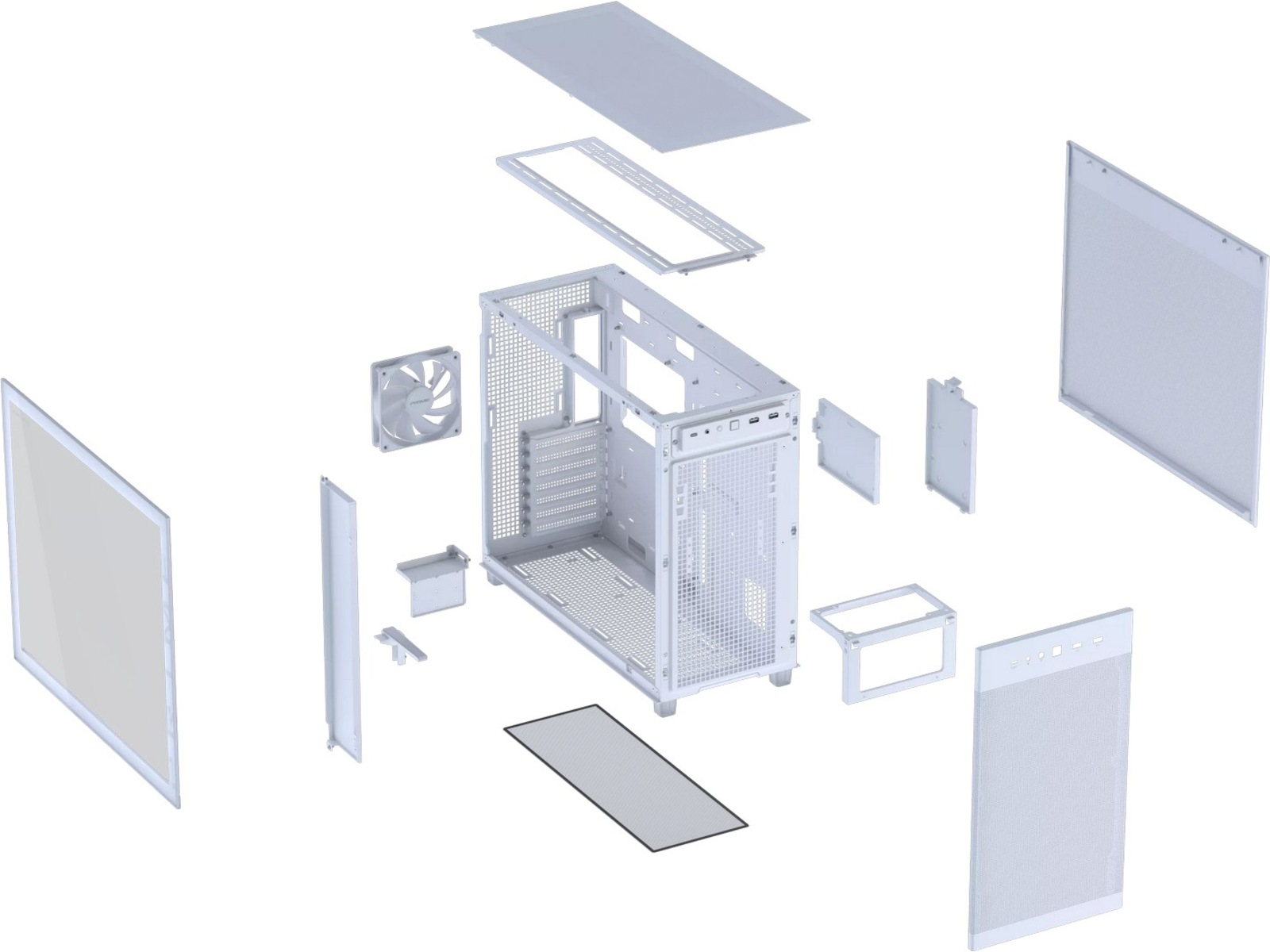 Asus Prime AP303 TG Mid Tower (hvit) Midi tower