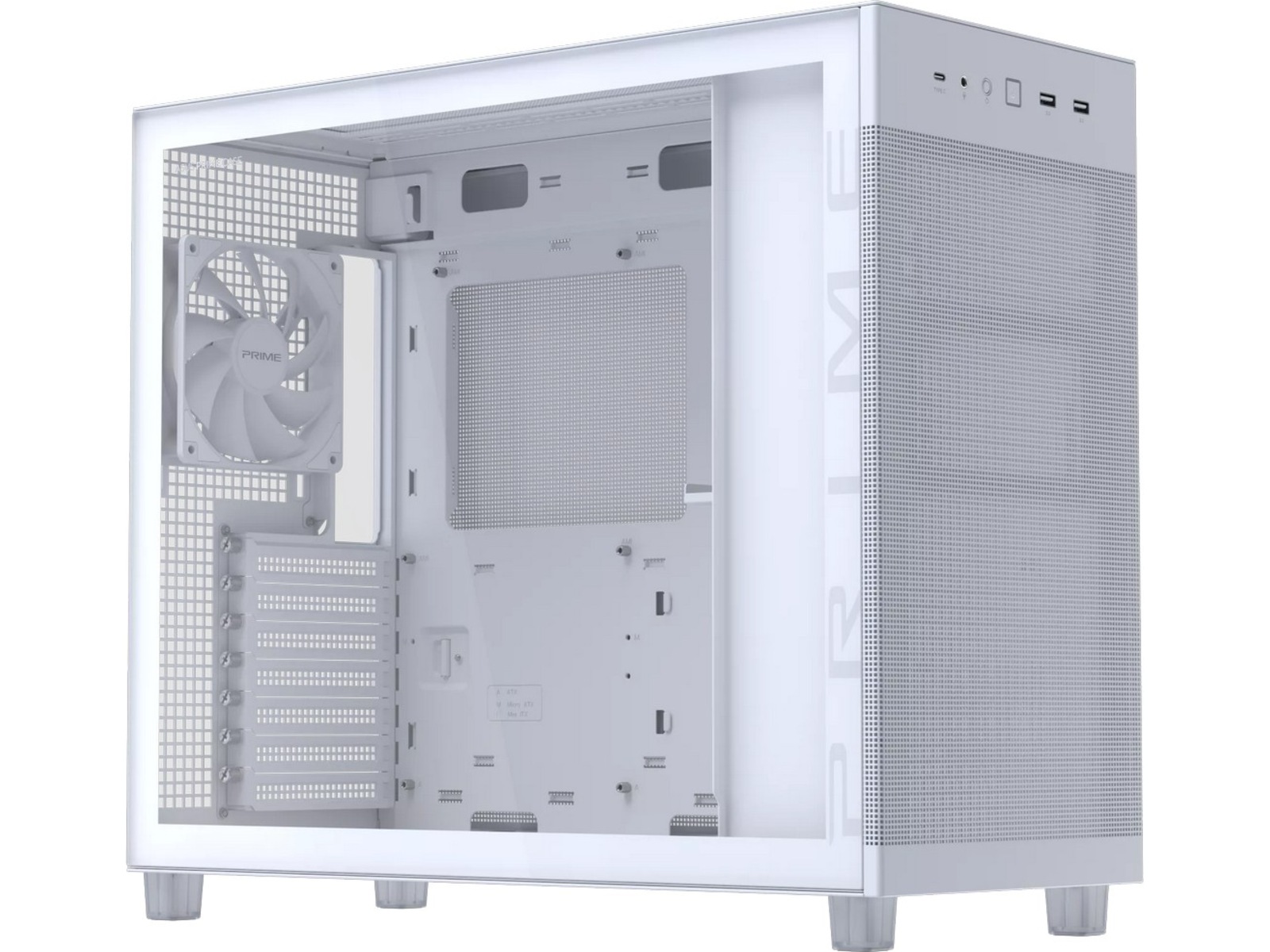 Asus Prime AP303 TG Mid Tower (hvit) Midi tower