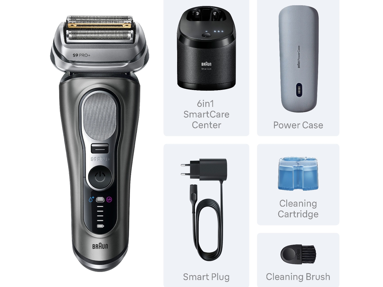 Braun Series 9 PRO+ elektrisk barbermaskin 9675CC Barbermaskiner
