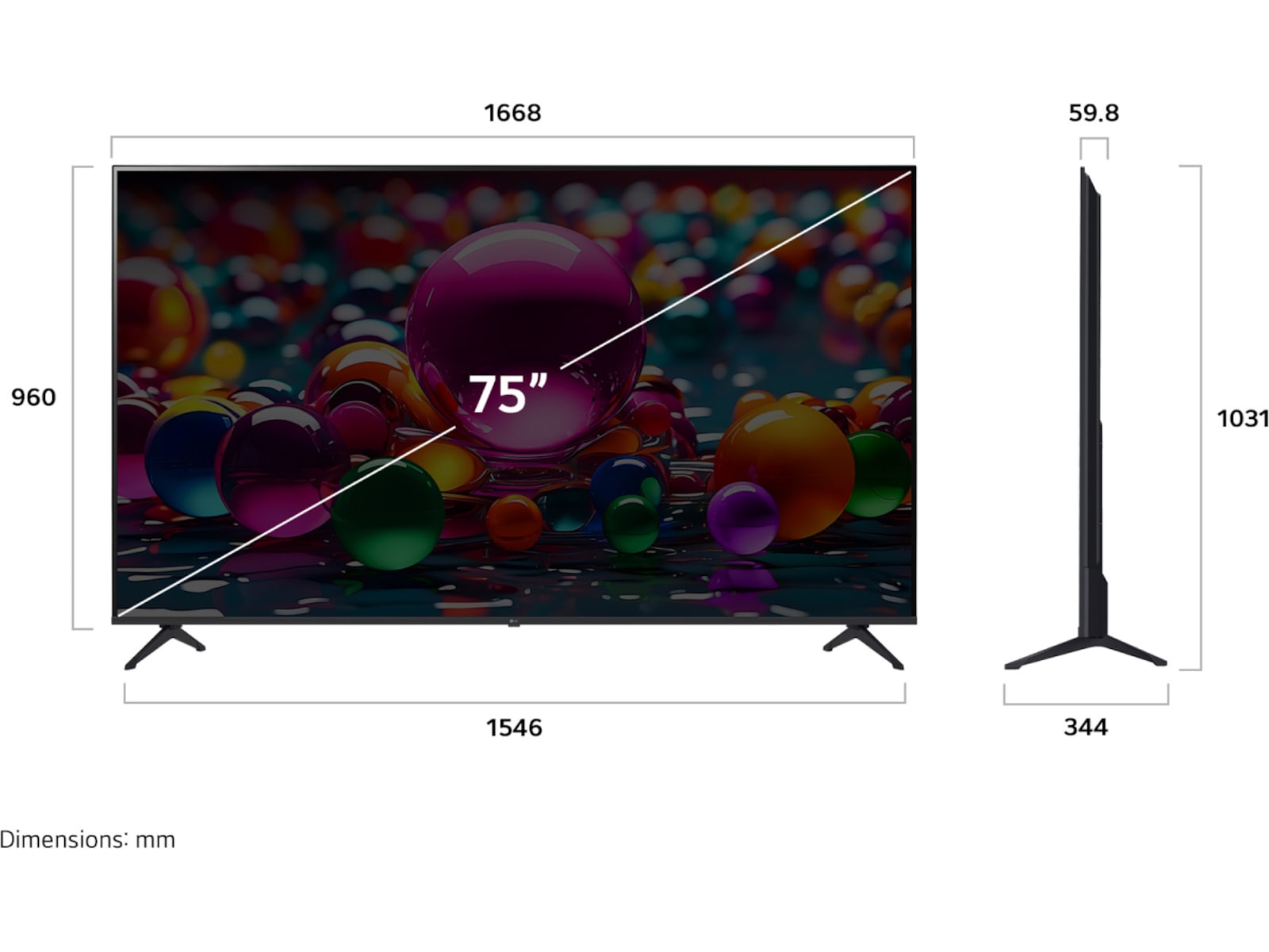 LG UA75 smart-TV 75'' AI 4K (2025) 70 - 79 tommer TV