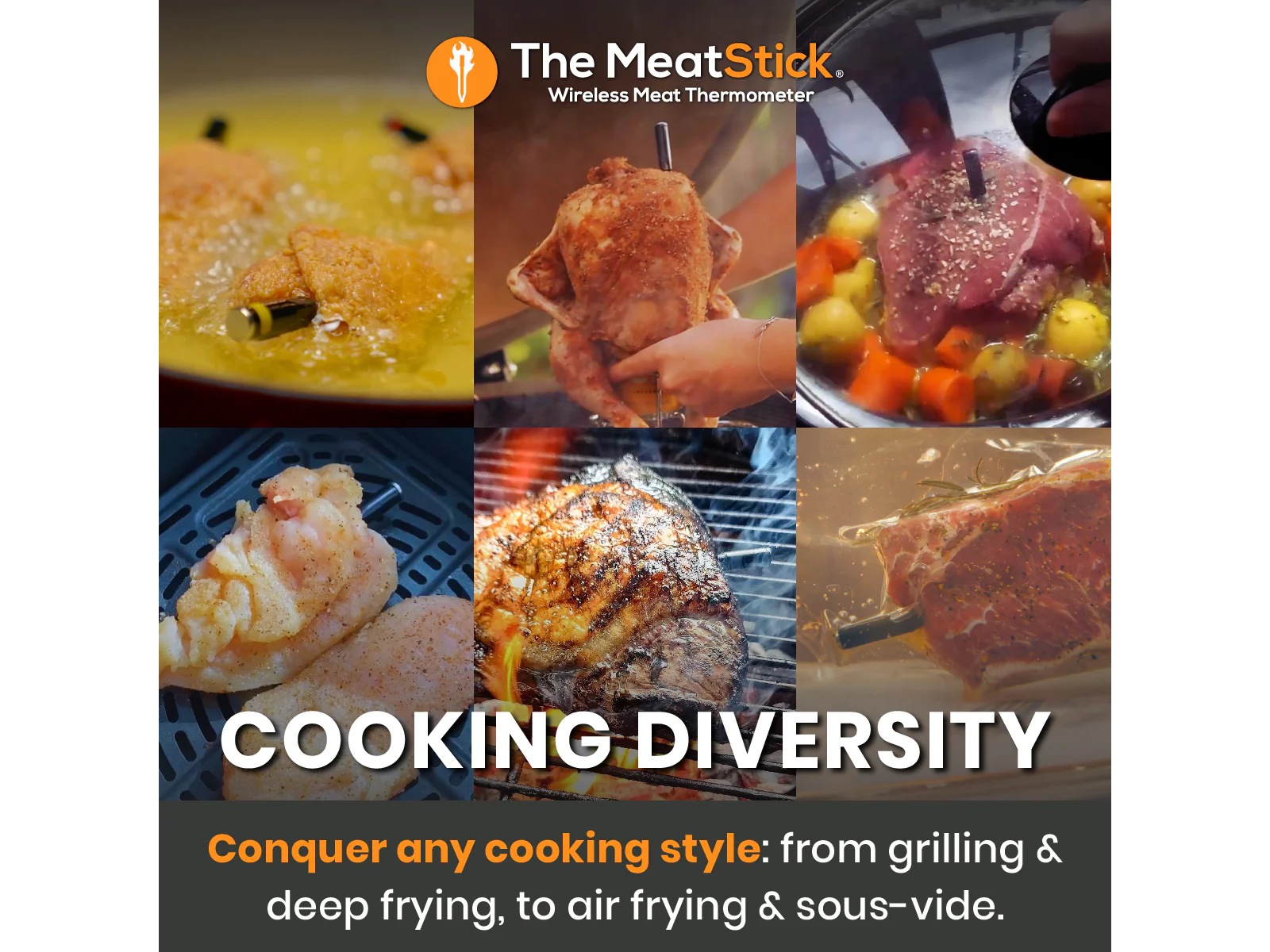THE MEATSTICK Chef X Sett trådløst steketermometer Andre kjøkkenapparater