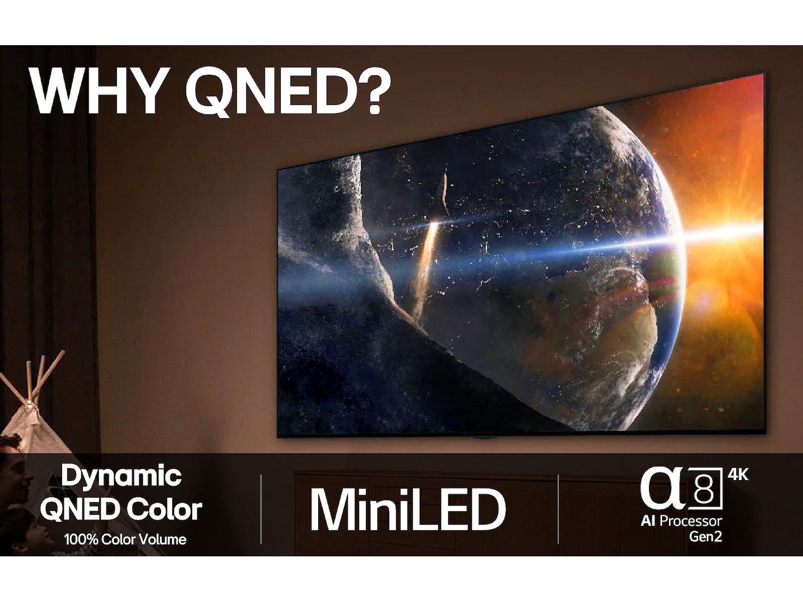 LG 75'' QNED85 evo AI MiniLED 4k Smart TV (2025) 70 - 79 tommer TV