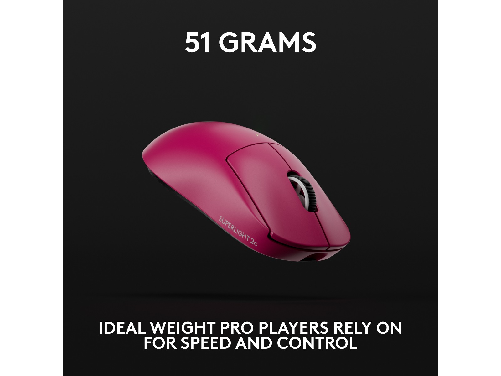 Logitech Pro X Superlight 2c trådløs gamingmus (rosa) Gamingmus