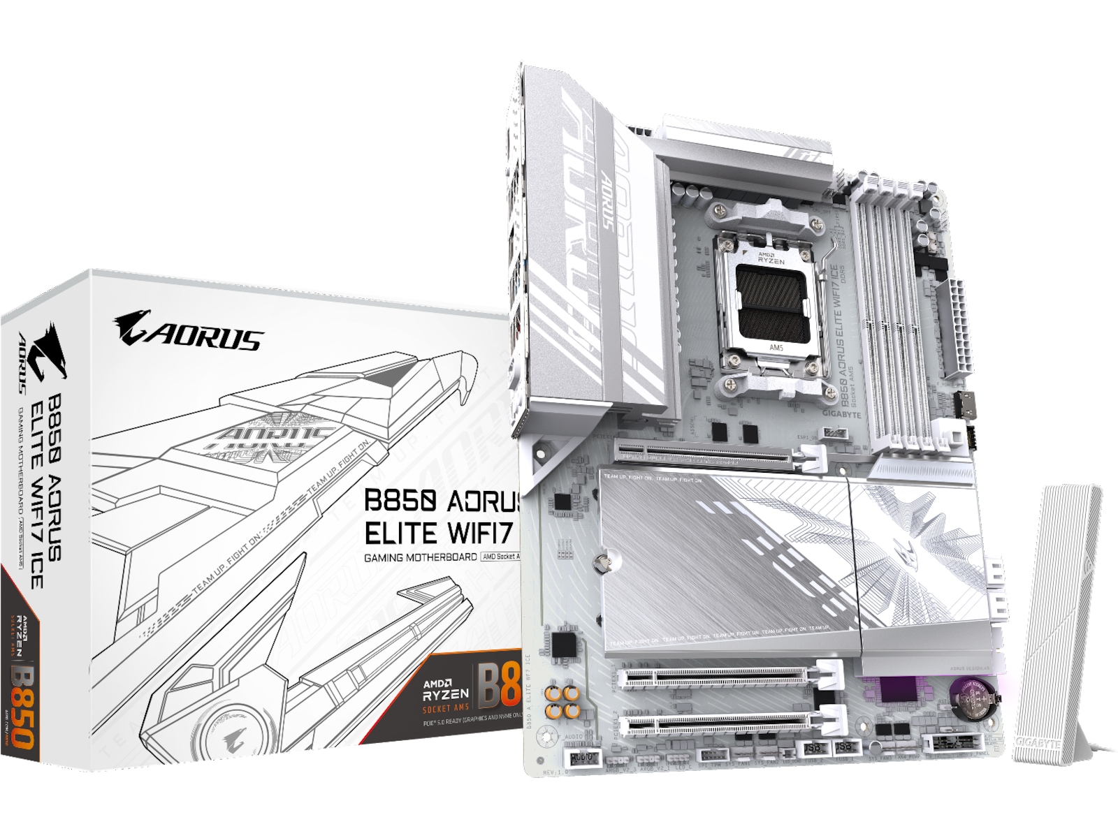 Gigabyte B850 AORUS ELITE WF7 ICE Hovedkort -B-Grade Demo hovedkort
