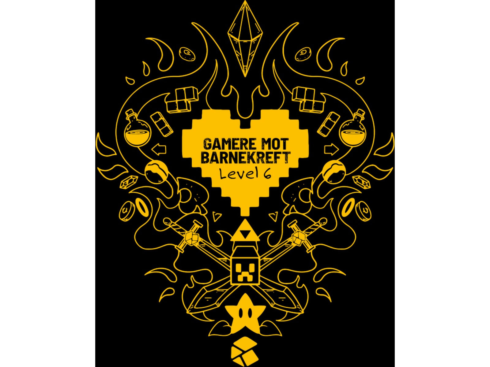 Gamere Mot Barnekreft Hettegenser L Merchandise