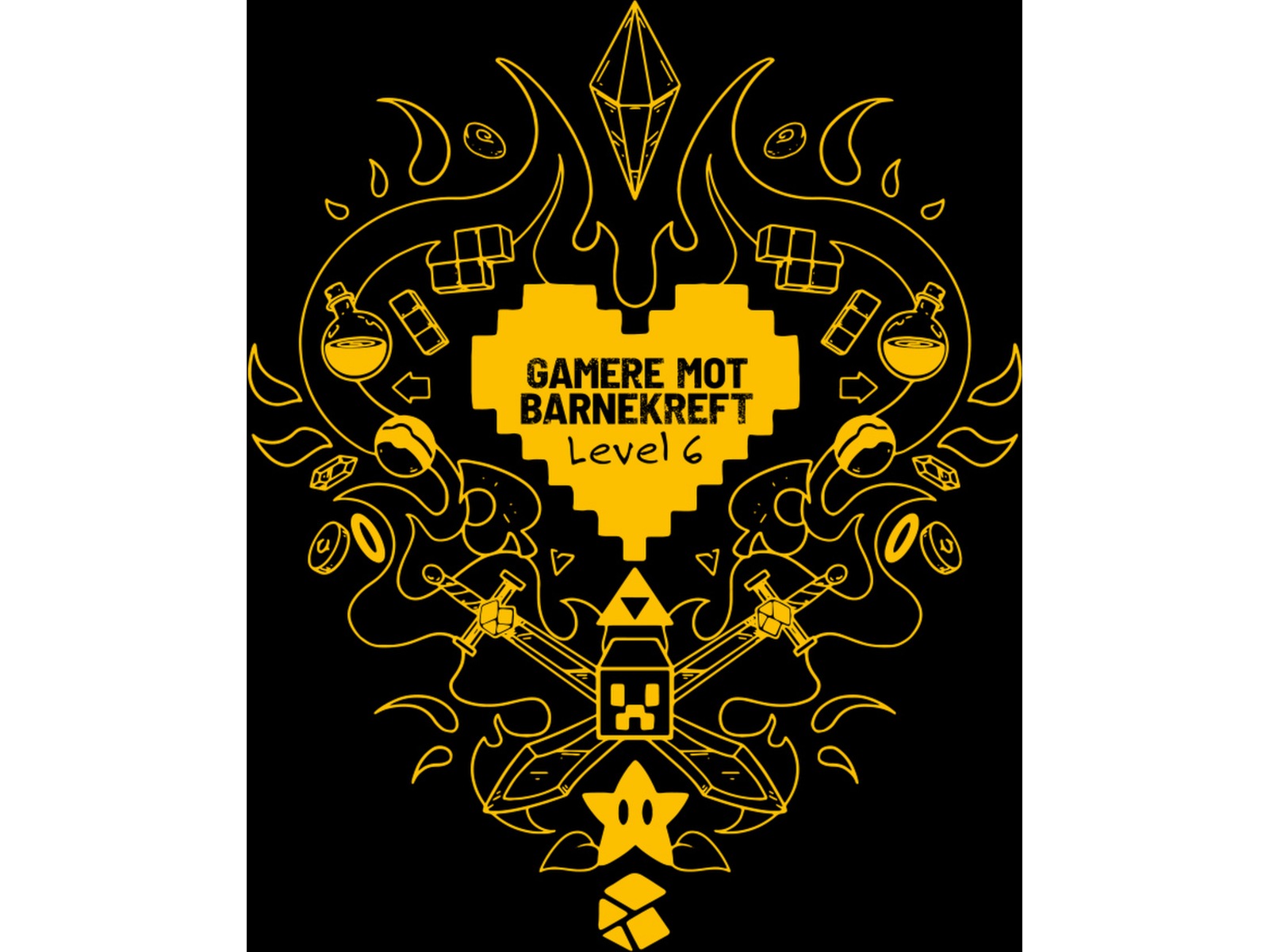 Gamere Mot Barnekreft T-skjorte & Hettegenser L Merchandise