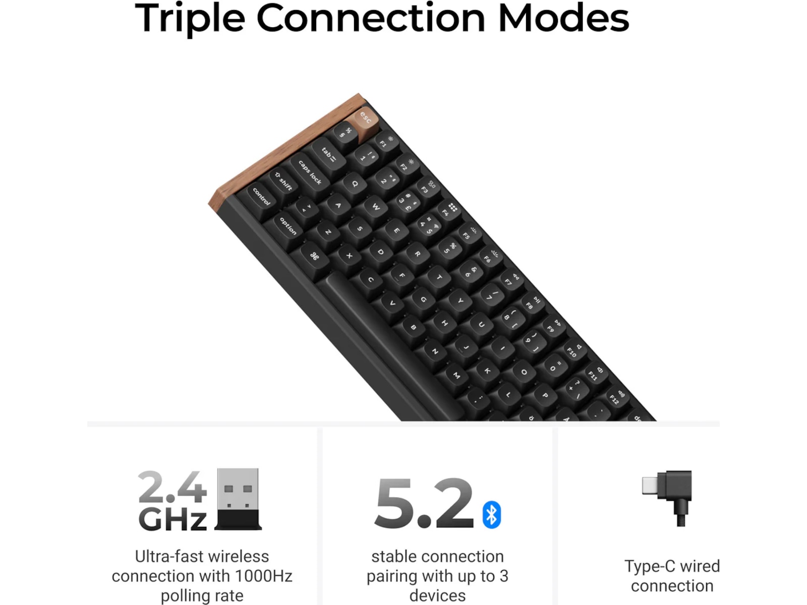 Keychron K4 HE Trådløst Gamingtastatur (sort) Gamingtastatur
