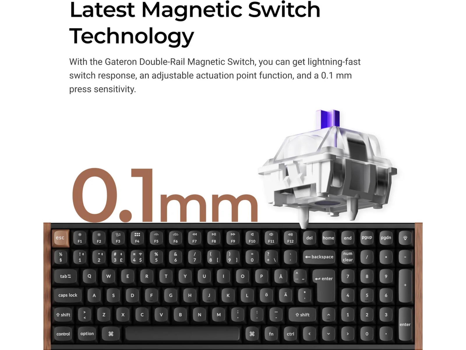 Keychron K4 HE Trådløst Gamingtastatur (sort) Gamingtastatur