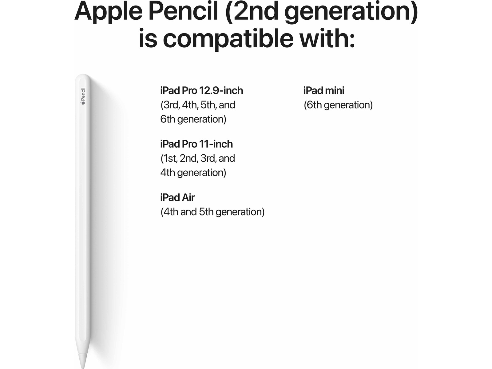 Apple Pencil (2. gen) (hvit) -B-Grade Demo annet i PC & nettbrett