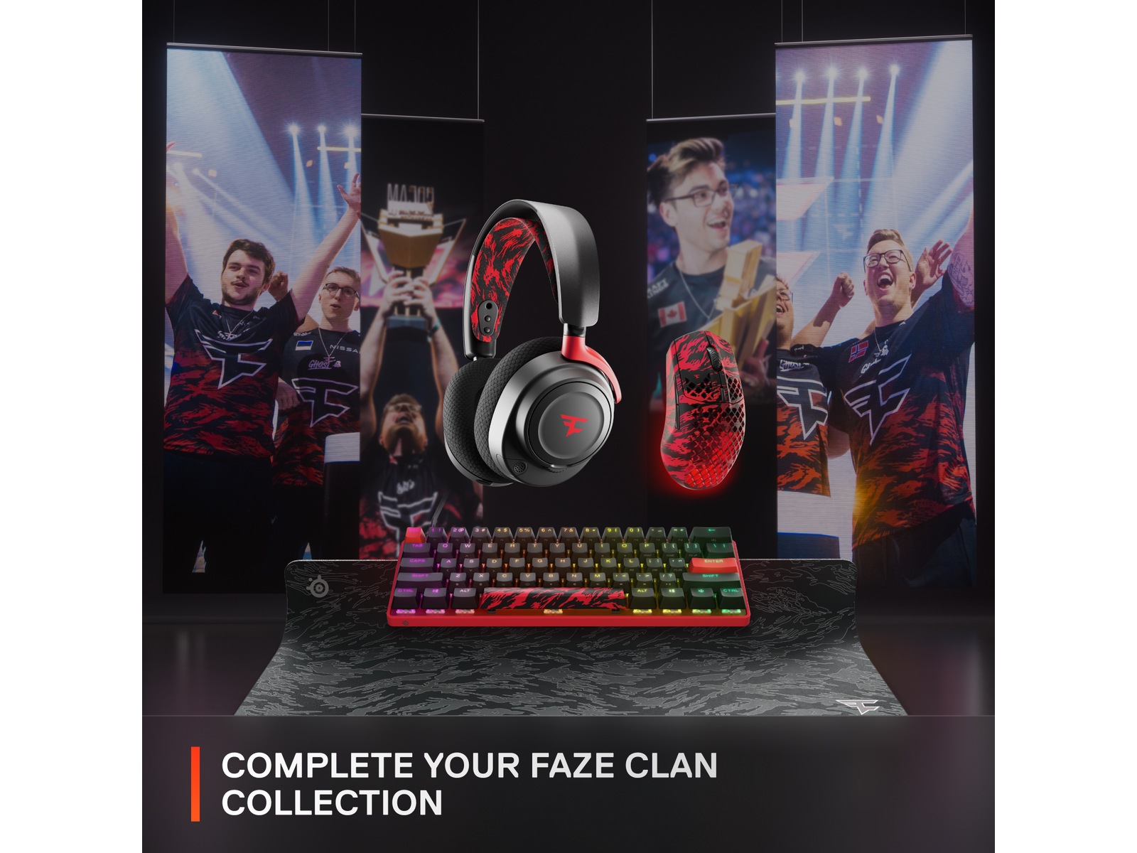 SteelSeries Qck XXL Faze Clan Gaming Musematte Gamingmusematte