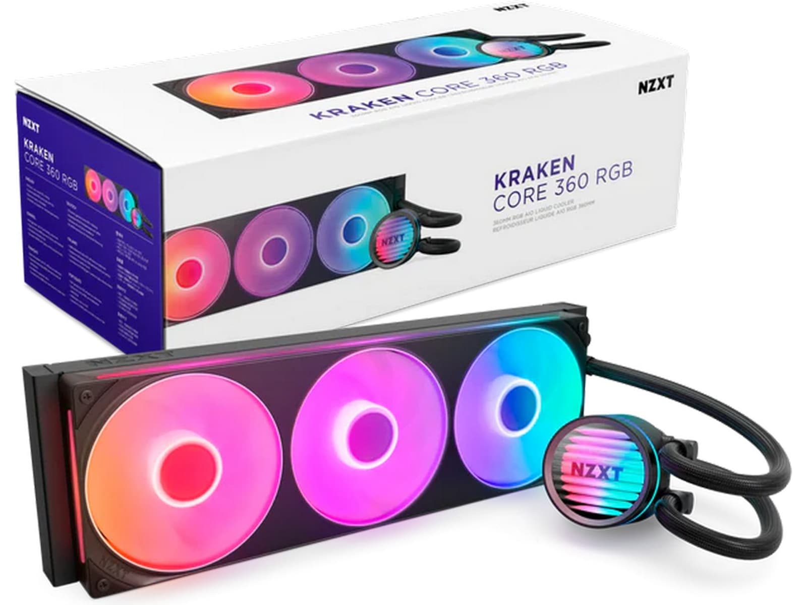 NZXT Kraken Core RGB 360mm AIO Kjøler (svart) CPU - Vannkjøling