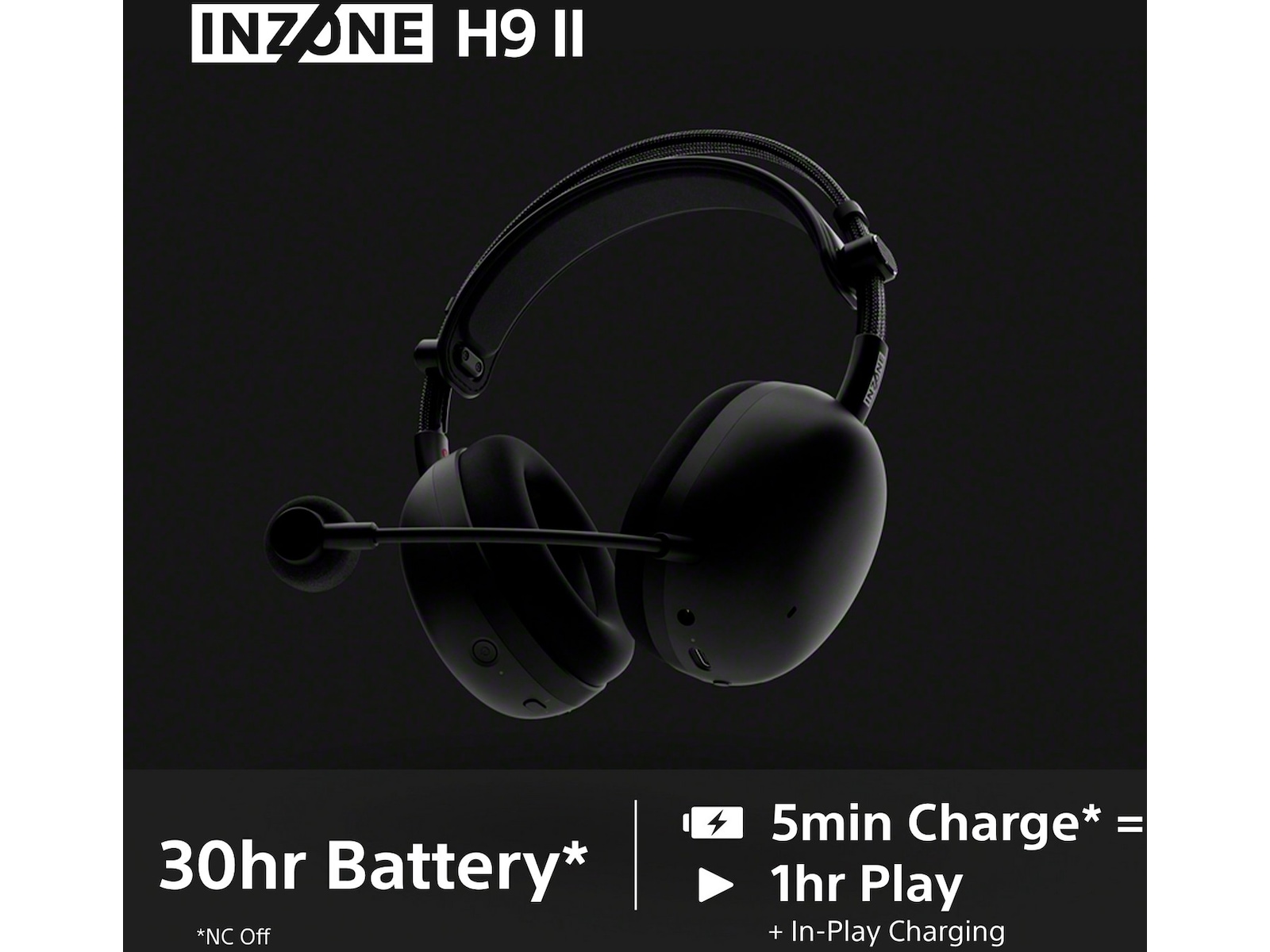 Sony INZONE H9 II Trådløst Støydempende Headset (sort) Gamingheadset