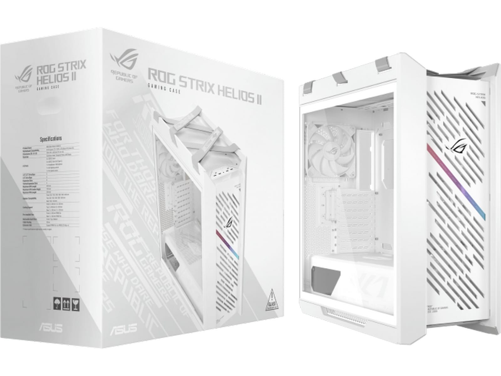 Asus ROG STRIX HELIOS II GX601S Mid Tower (hvit) Midi tower