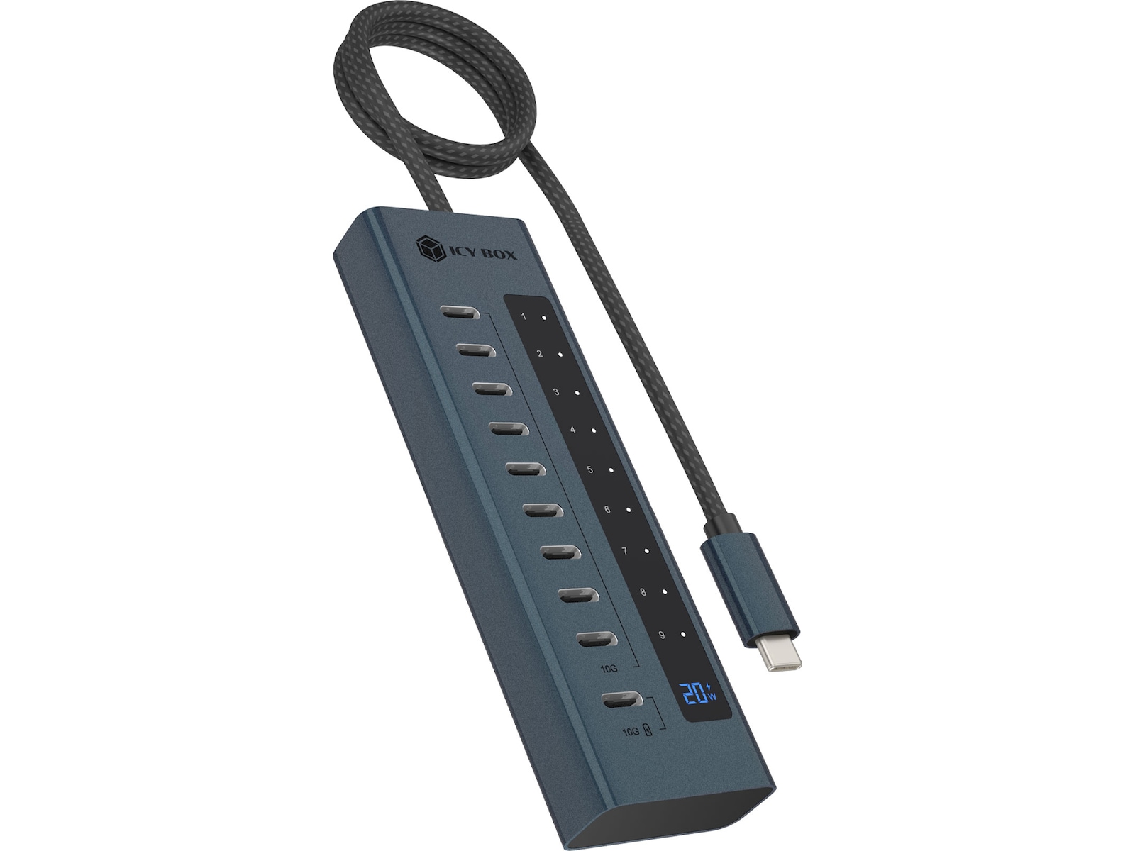ICY BOX 10 porter USB Type-C® Gen 2 Hub Dockingstasjon & USB-HUB