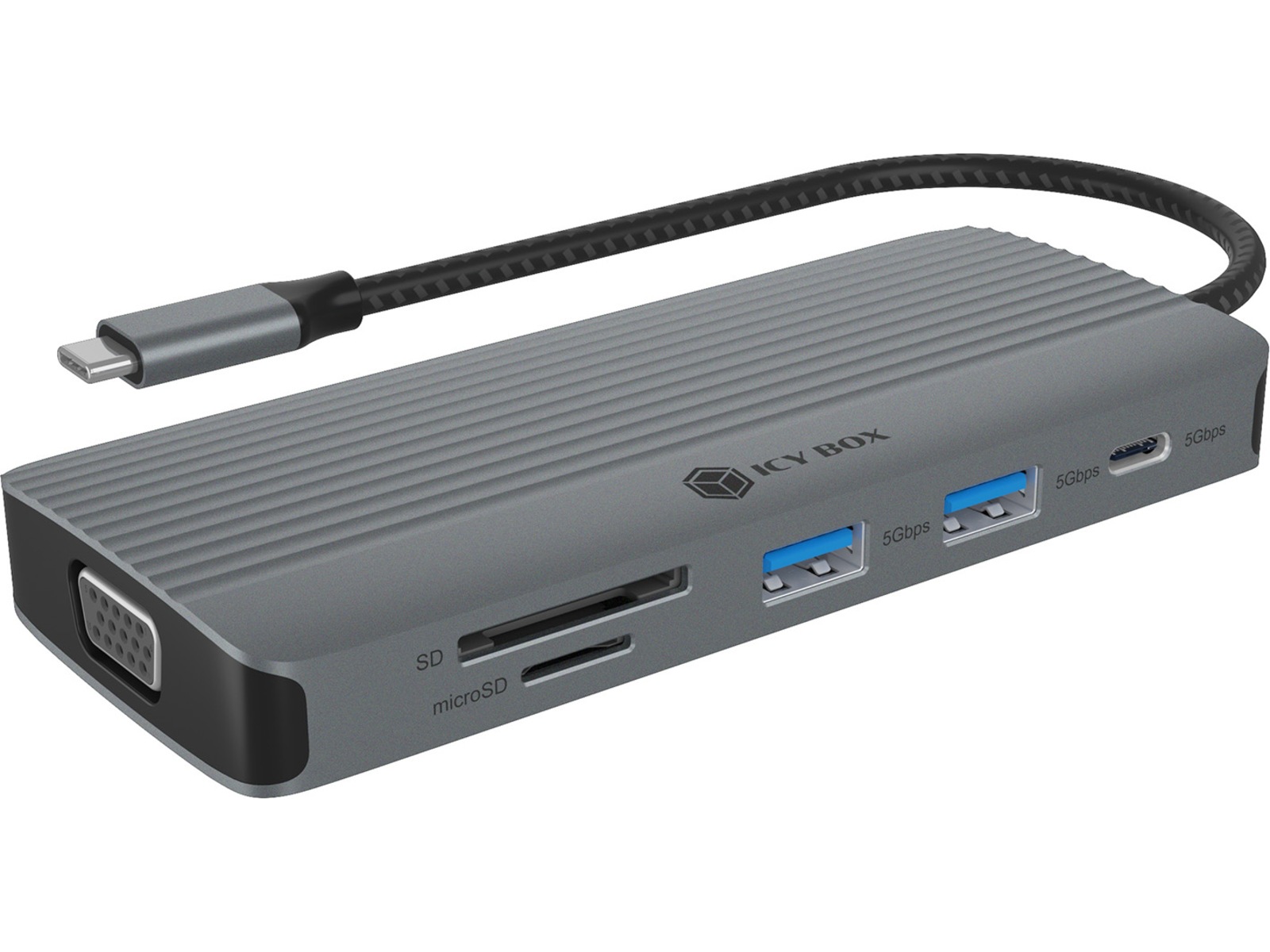 ICY BOX 10 i 1 USB-C dockingstasjon Dockingstasjon & USB-HUB