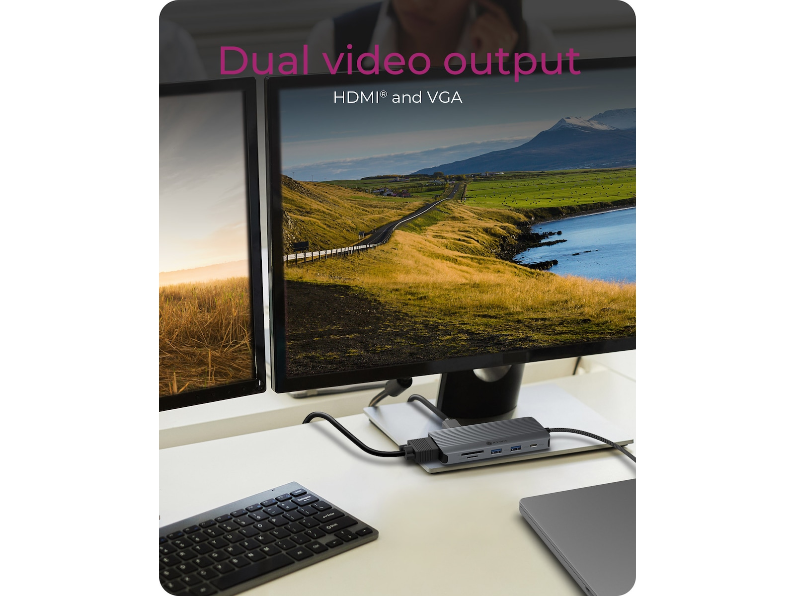 ICY BOX 10 i 1 USB-C dockingstasjon Dockingstasjon & USB-HUB