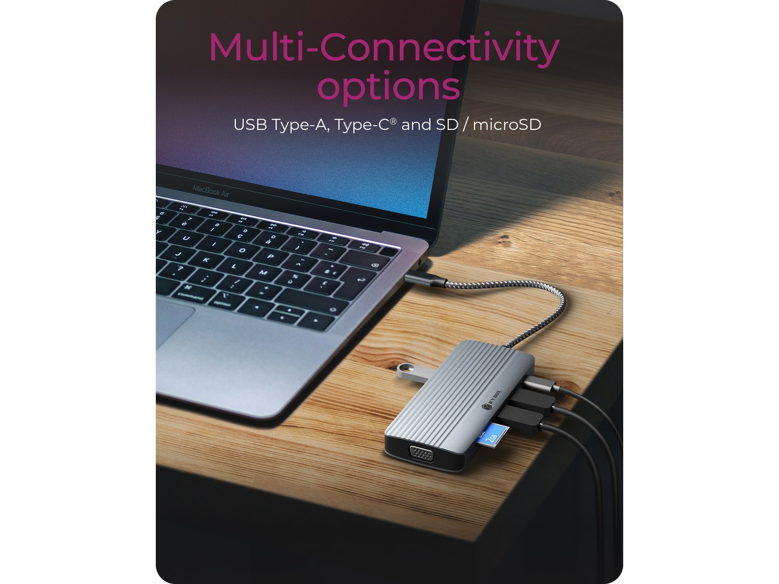 ICY BOX 10 i 1 USB-C dockingstasjon Dockingstasjon & USB-HUB