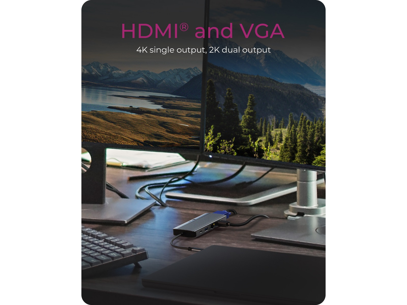 ICY BOX 10 i 1 USB-C dockingstasjon Dockingstasjon & USB-HUB