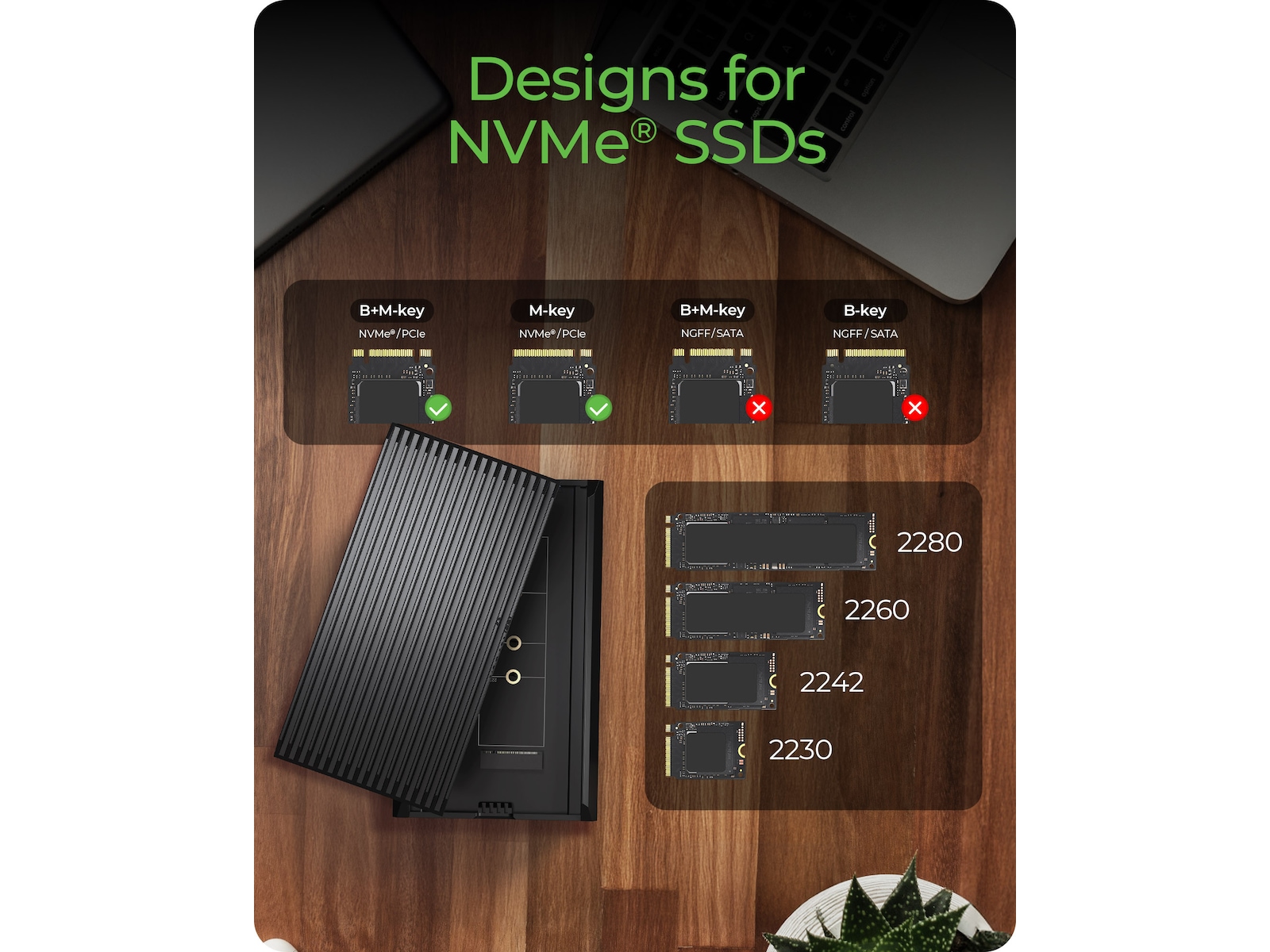 ICY BOX M.2 NVMe enclosure Eksterne kabinetter