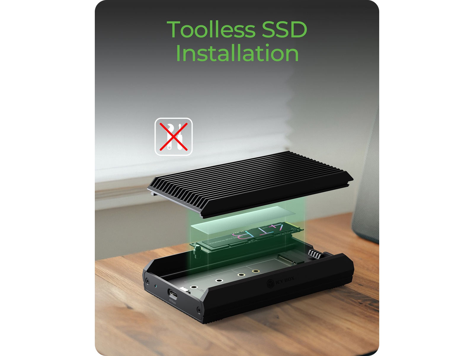 ICY BOX M.2 NVMe enclosure Eksterne kabinetter