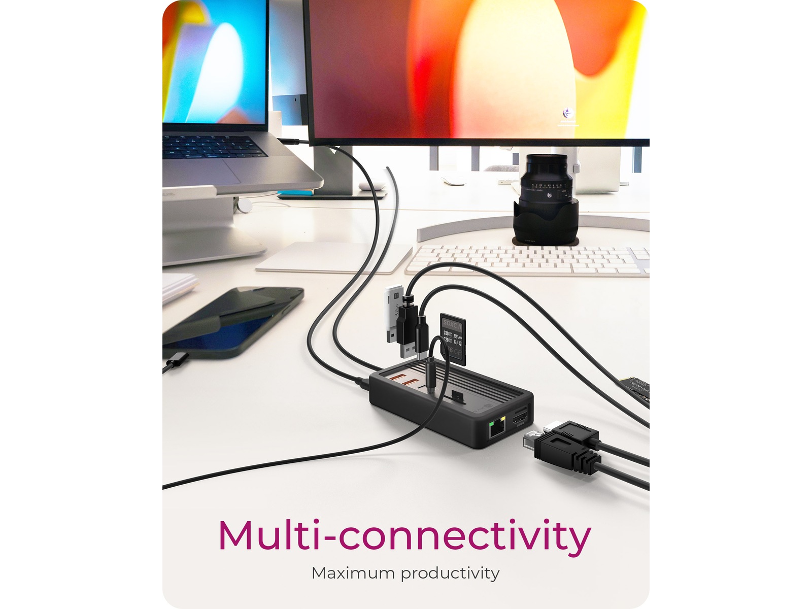Icy Box 10 i 1 DockingStation Dockingstasjon & USB-HUB