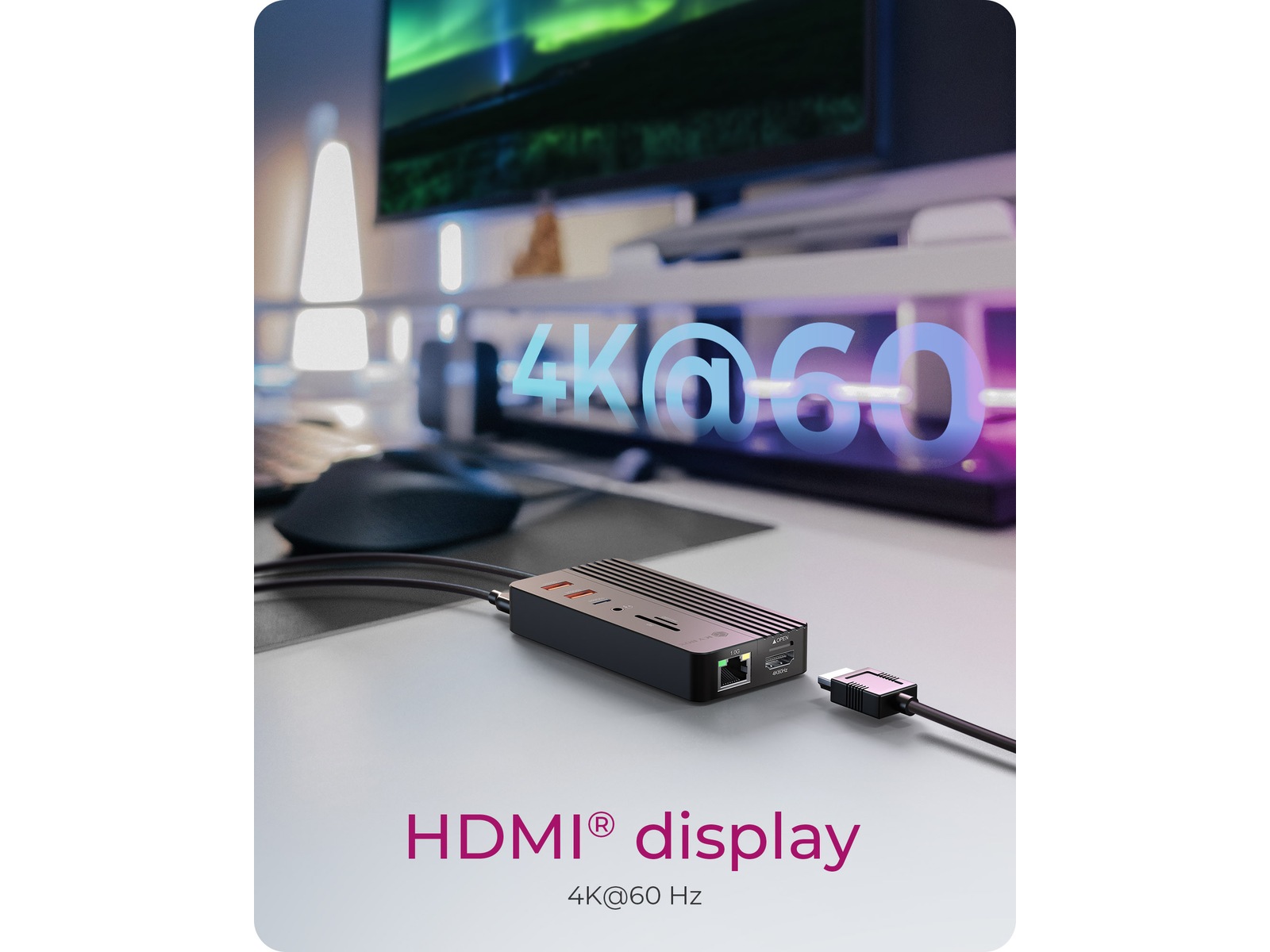 Icy Box 10 i 1 DockingStation Dockingstasjon & USB-HUB