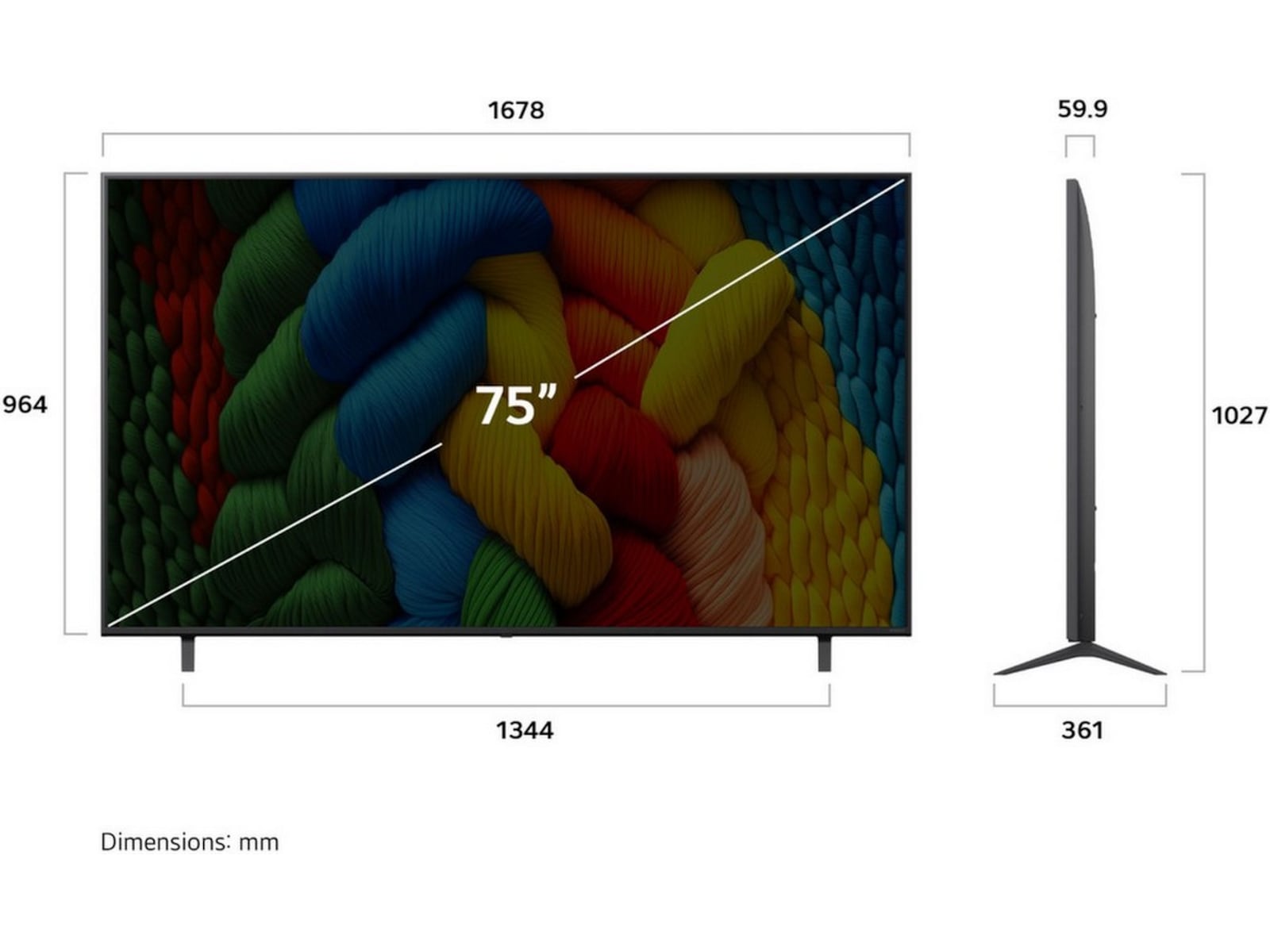 LG 75" NANO80 AI 4K NanoCell Smart-TV (2025) + Soundbar 70 - 79 tommer TV