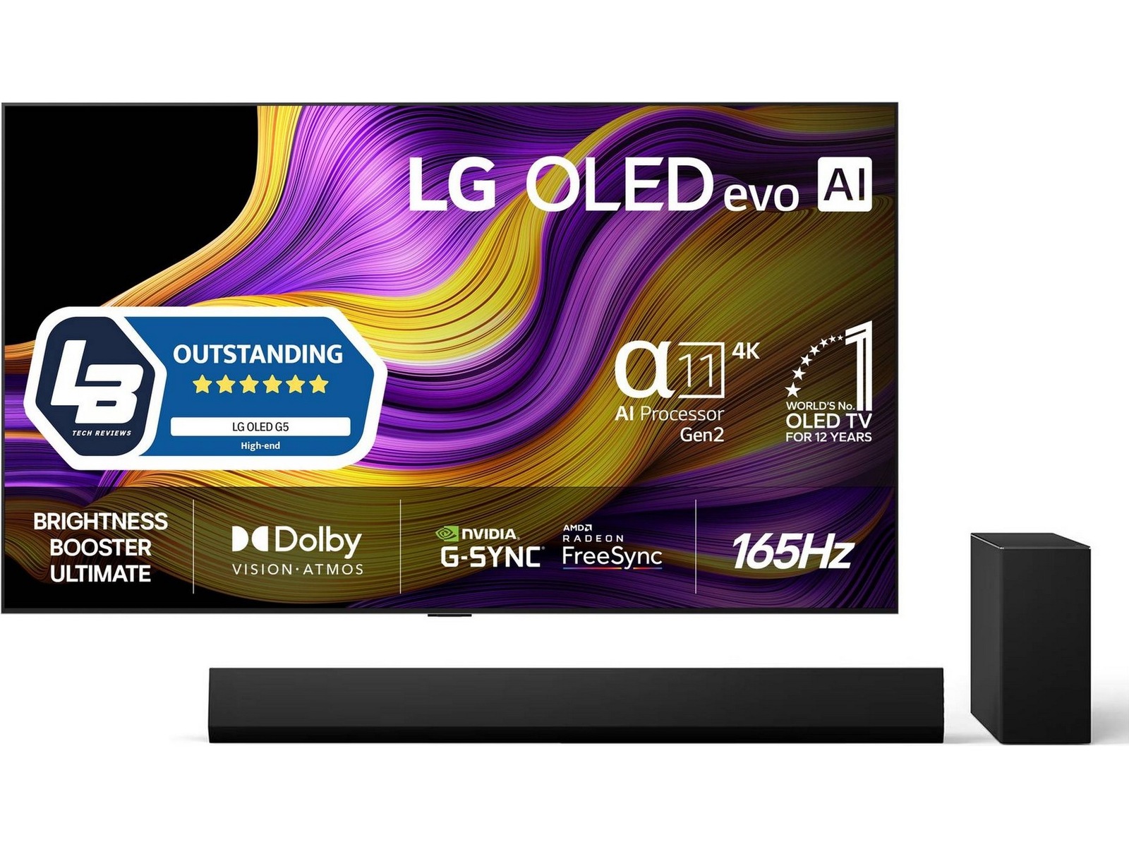 LG 55" G5 AI 4K OLED Smart-TV (2025) + Soundbar 50 - 59 tommer TV