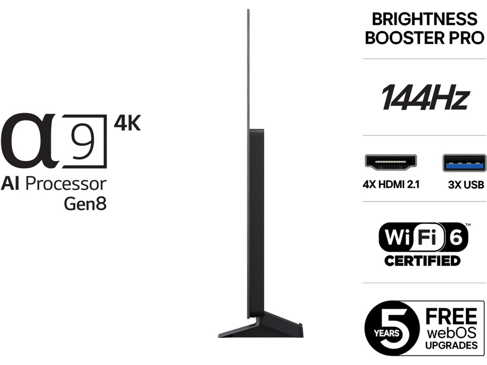 55 tommer LG OLED C5 AI 4K Smart TV 2025 -B-Grade 50 - 59 tommer TV