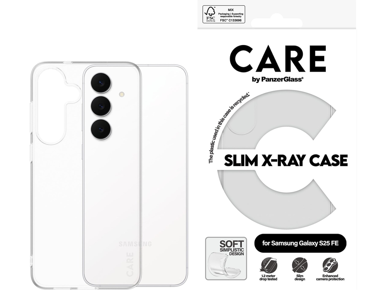 PanzerGlass CARE Galaxy S25 FE X-Ray silikondeksel (gjennomsiktig) Mobildeksel