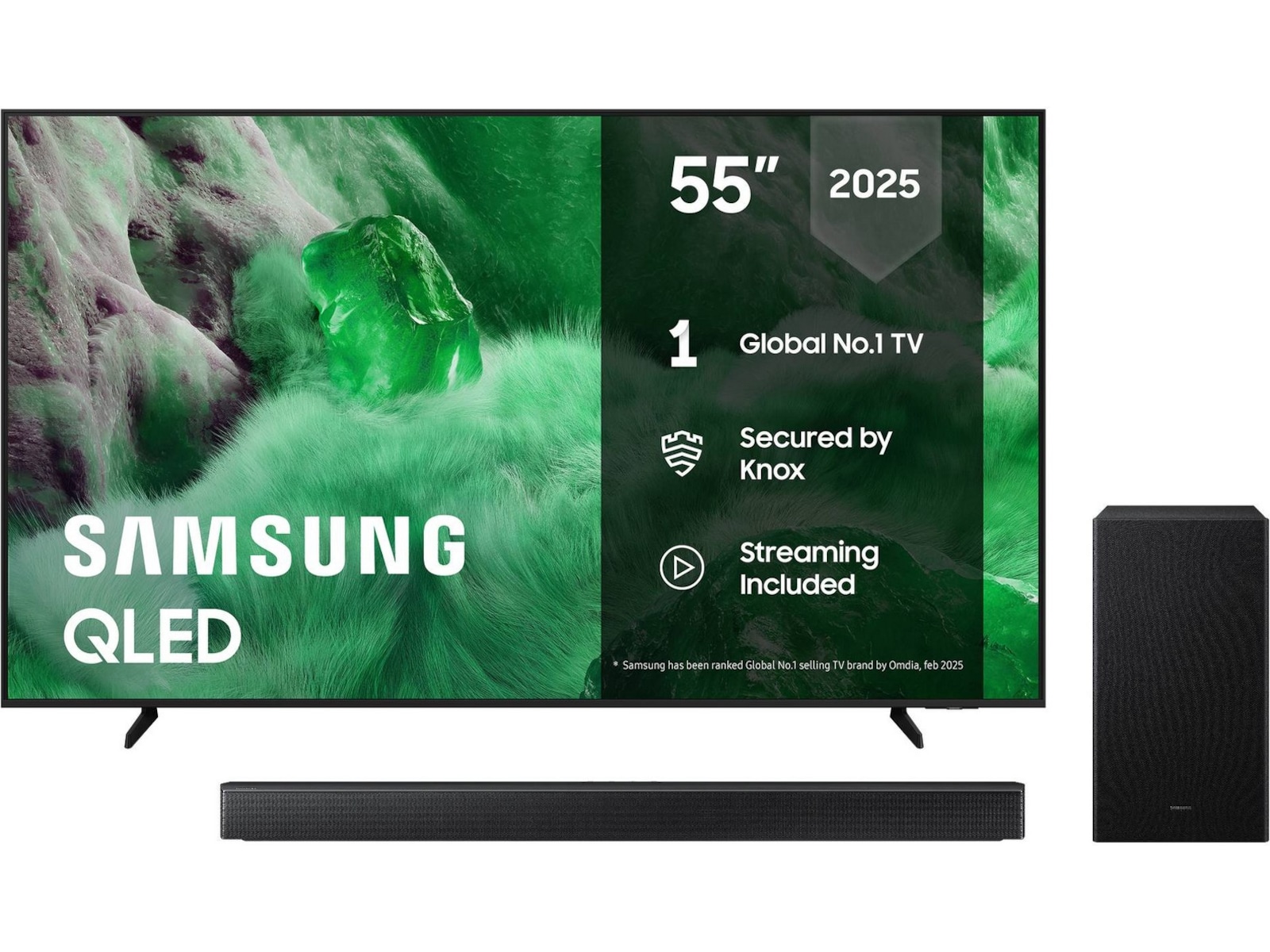 Samsung 55" Q7F2 QLED 4K Smart TV (2025) + Soundbar 50 - 59 tommer TV