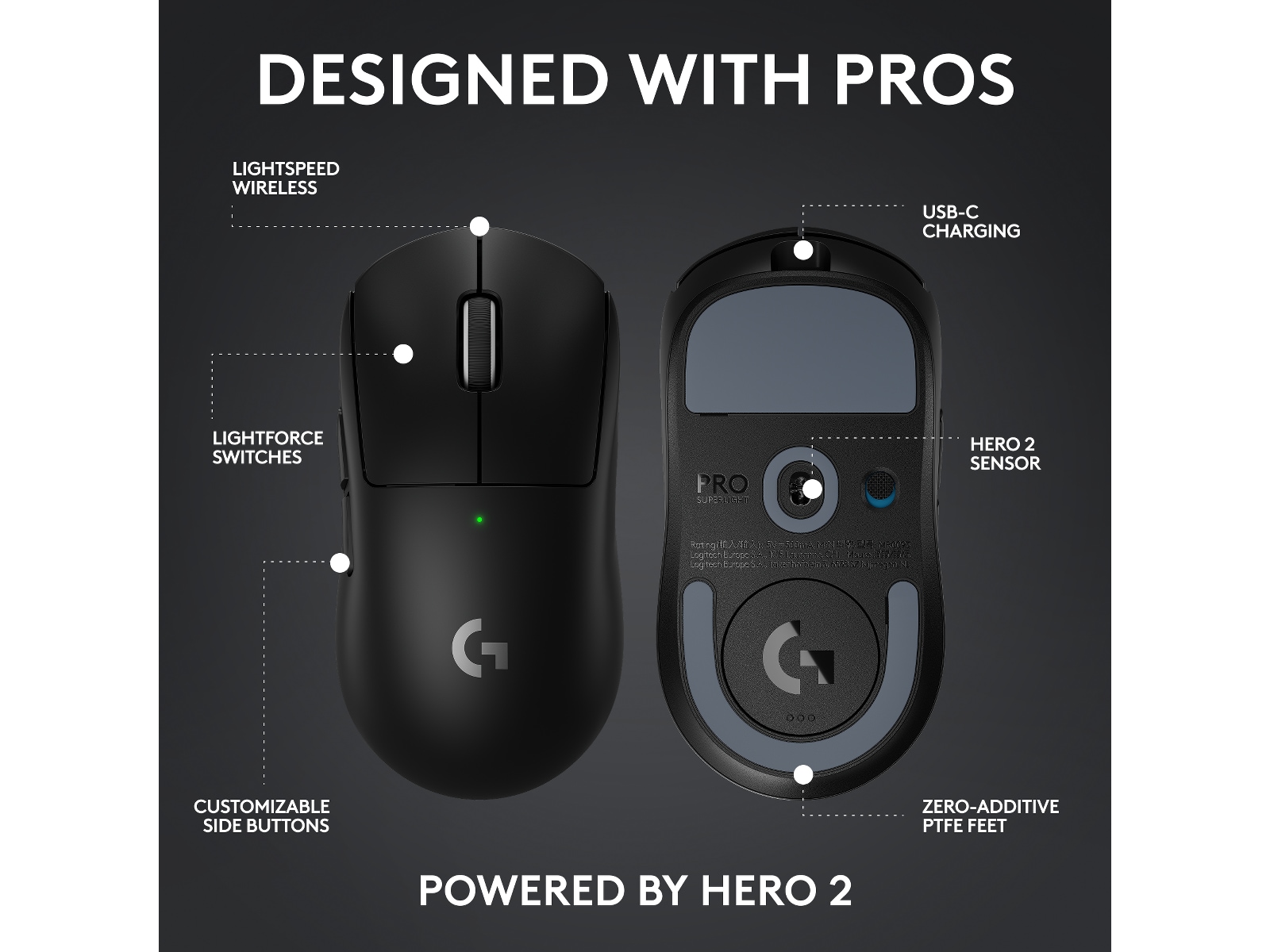 Logitech Pro X Superlight 2c trådløs gamingmus (rosa) -B-Grade Demo mus