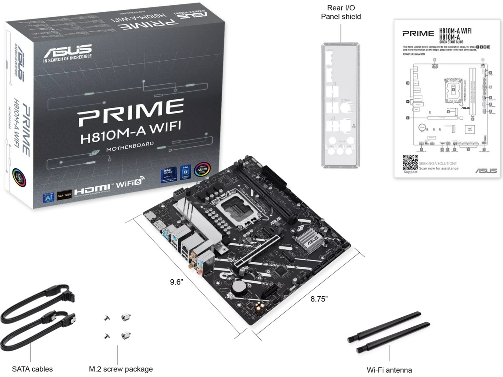 Asus PRIME H810M-A WIFI hovedkort Intel Socket
