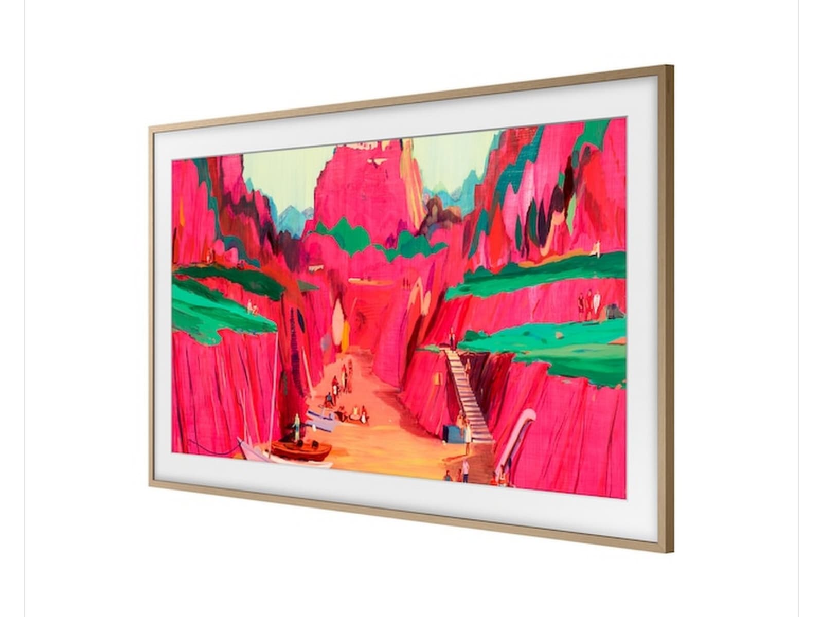 Samsung The Frame Pro 85" LS03FW + ramme Beige Wood 60 - 69 tommer TV