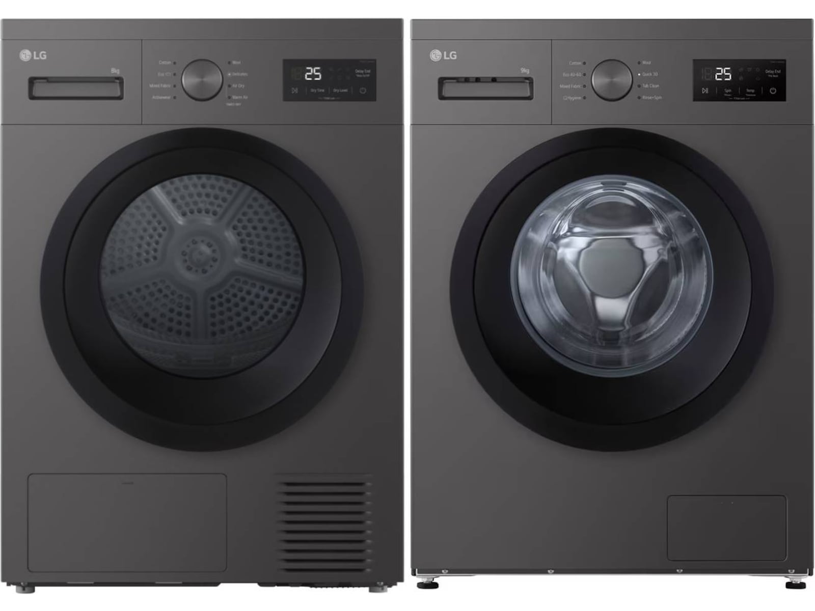 LG F4A1009NDK vaskemaskin (dark silver) + tørketrommel Vaskemaskin