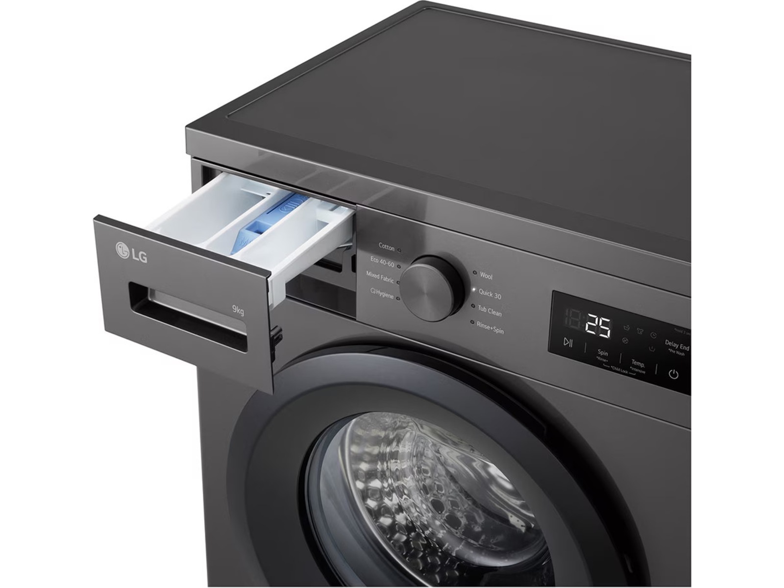 LG F4A1009NDK vaskemaskin (dark silver) + tørketrommel Vaskemaskin