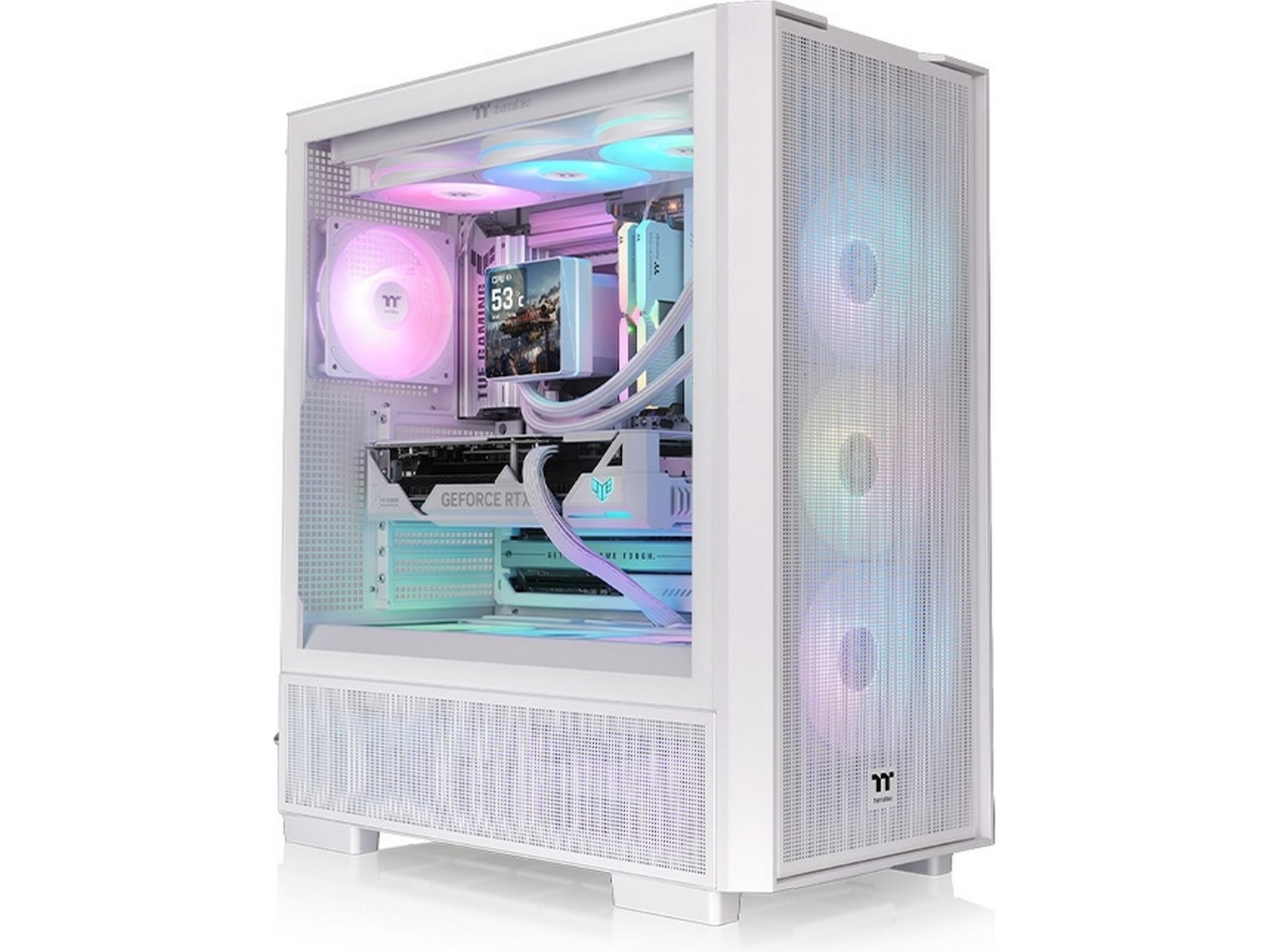 Thermaltake S380 TG ARGB Mid Tower (hvit) Midi tower