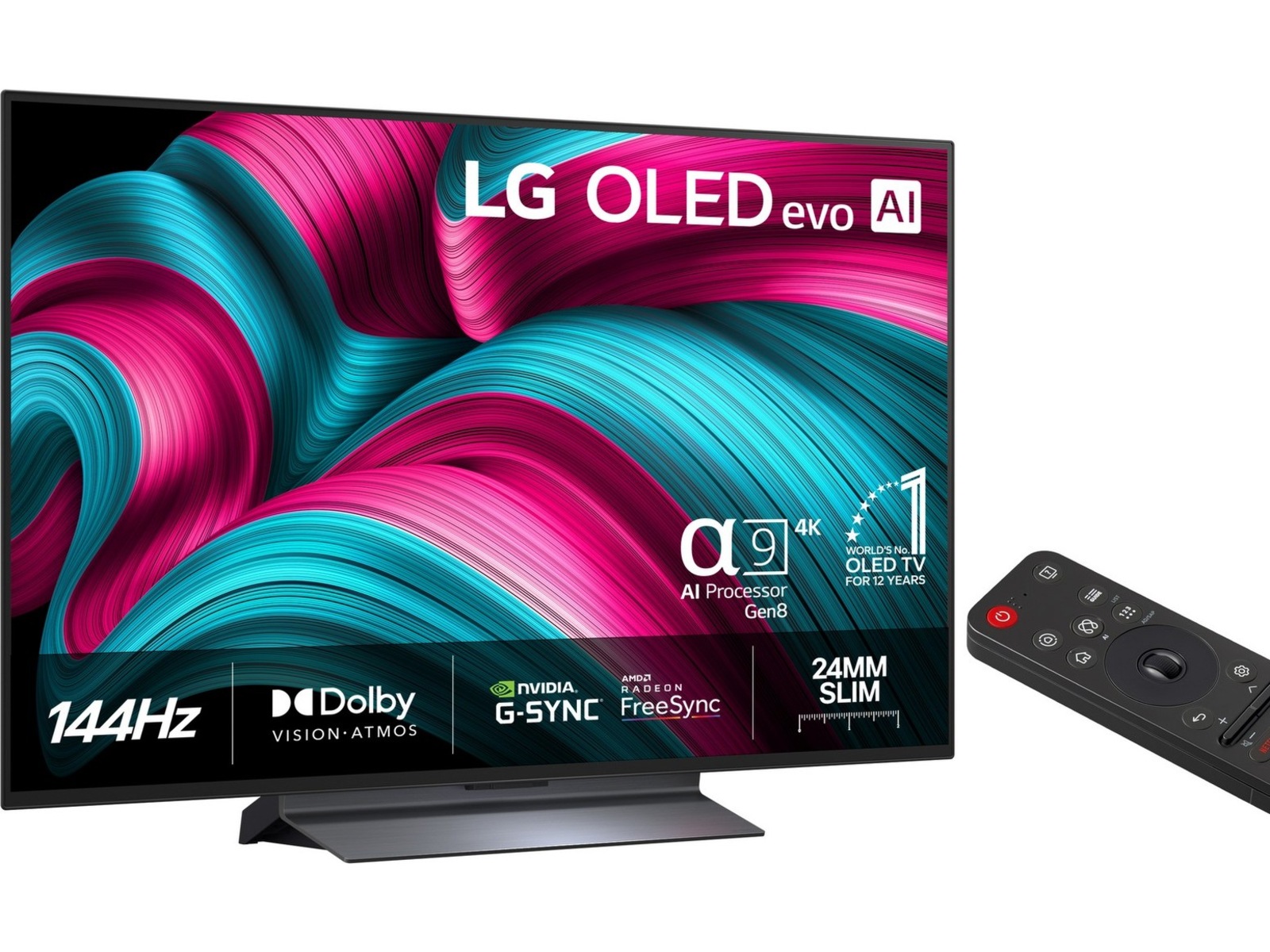 LG 48'' C5 AI 4K OLED Smart TV (2025) + veggfeste 20 - 49 tommer TV