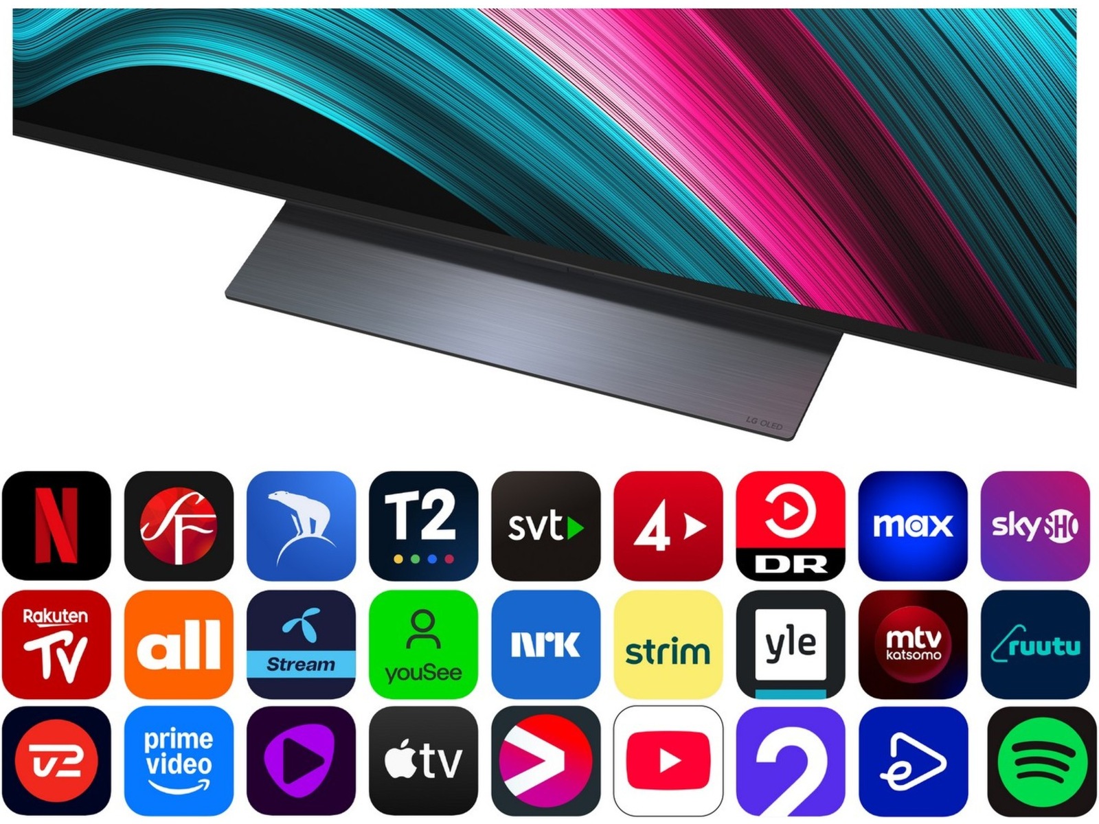 LG 48'' C5 AI 4K OLED Smart TV (2025) + veggfeste 20 - 49 tommer TV