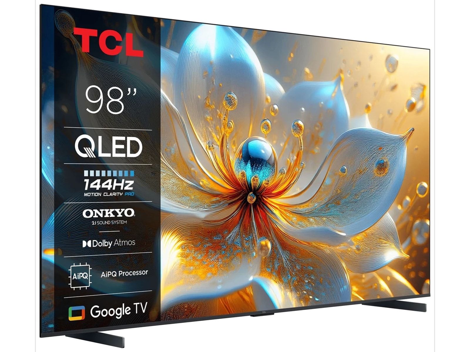 TCL 98" T8C 4K QLED Google TV (2025) + veggfeste Over 80 tommer TV