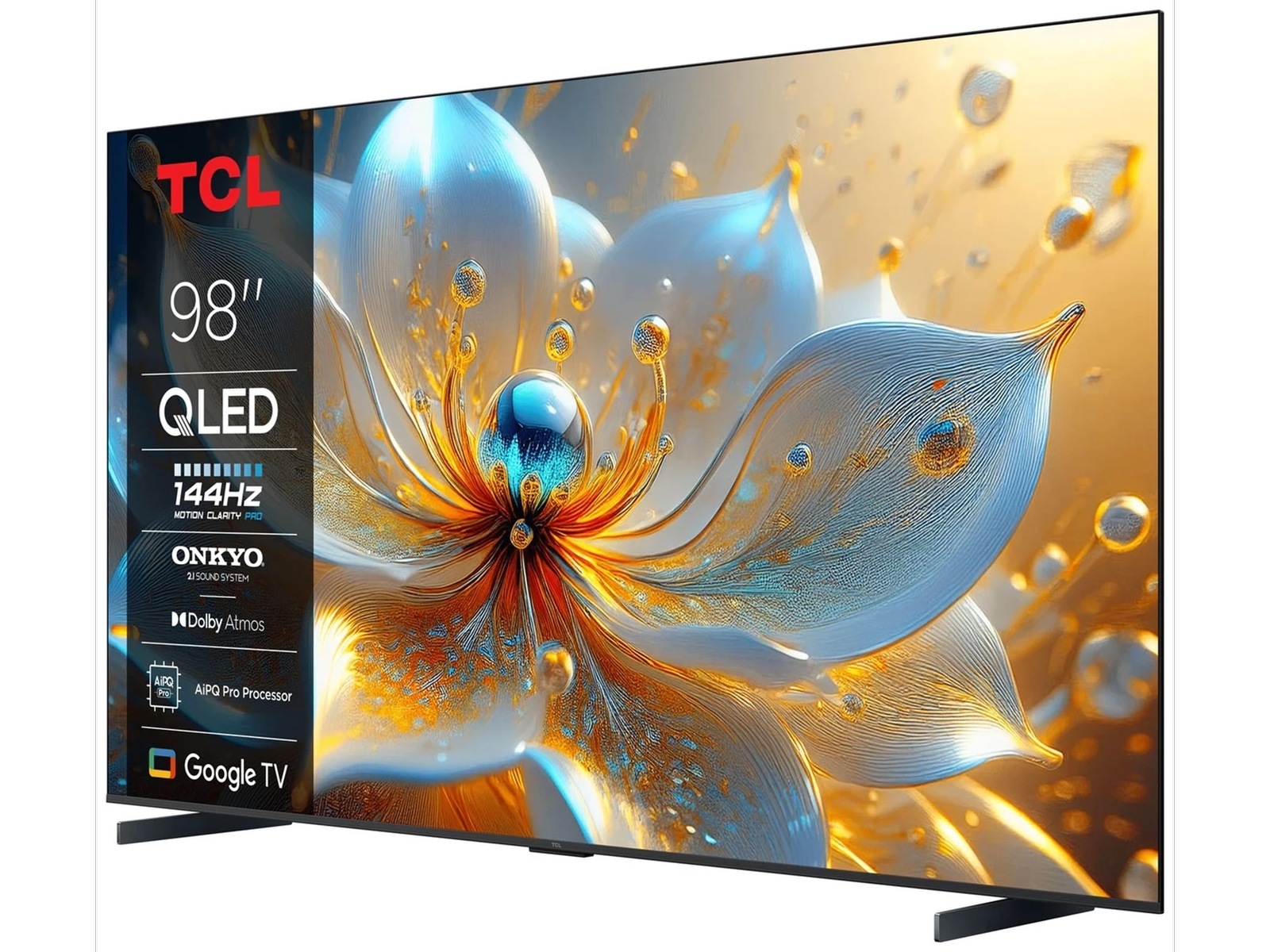 TCL 98" T8C 4K QLED Google TV (2025) + veggfeste Over 80 tommer TV