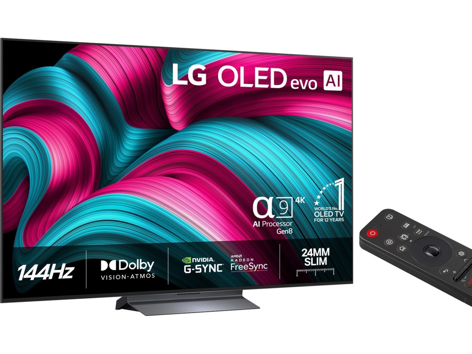 LG 65" C5 AI 4K OLED Smart TV (2025) + veggfeste 60 - 69 tommer TV