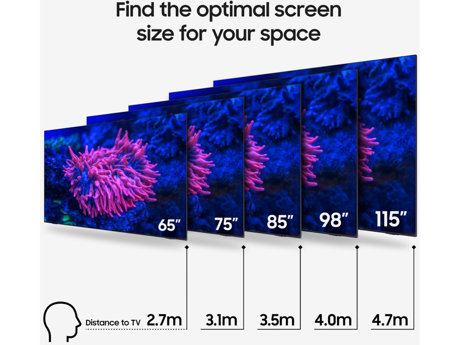 Samsung 55" QN73F Neo QLED 4K Mini LED Smart TV (2025) + lydplanke 50 - 59 tommer TV