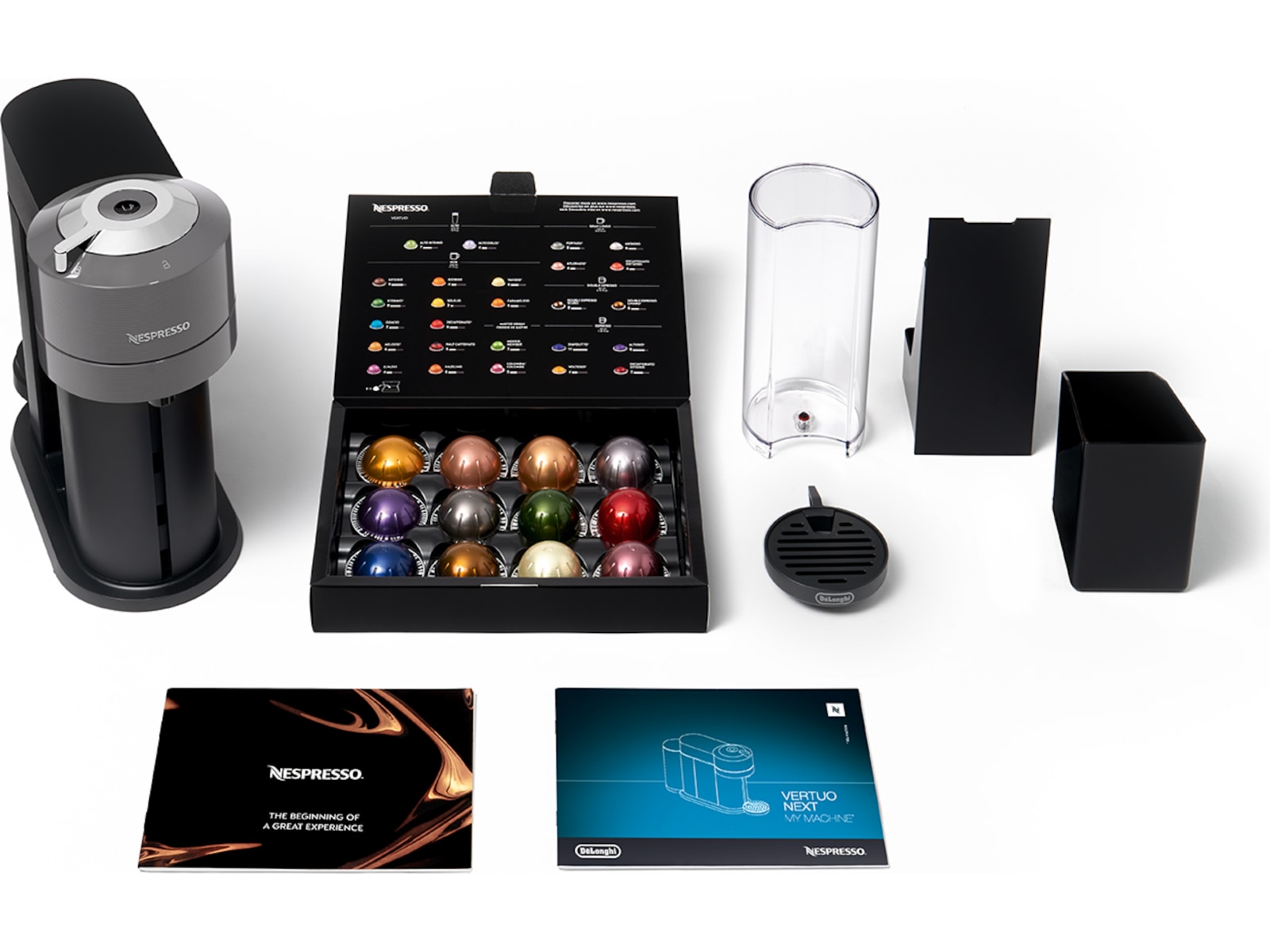 NESPRESSO Vertuo Next kapselmaskin fra DeLonghi® (grå) -B-Grade Demo hjem & fritid