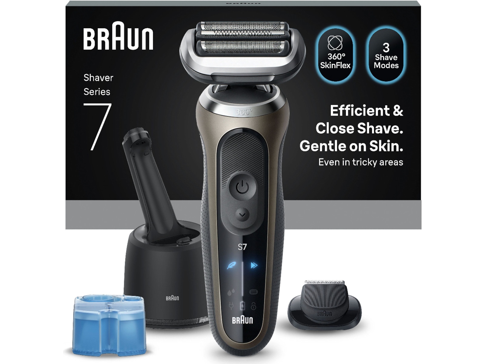 Braun Series 7 elektrisk barbermaskin 72-C7200CC -B-Grade Demo trening & velvære