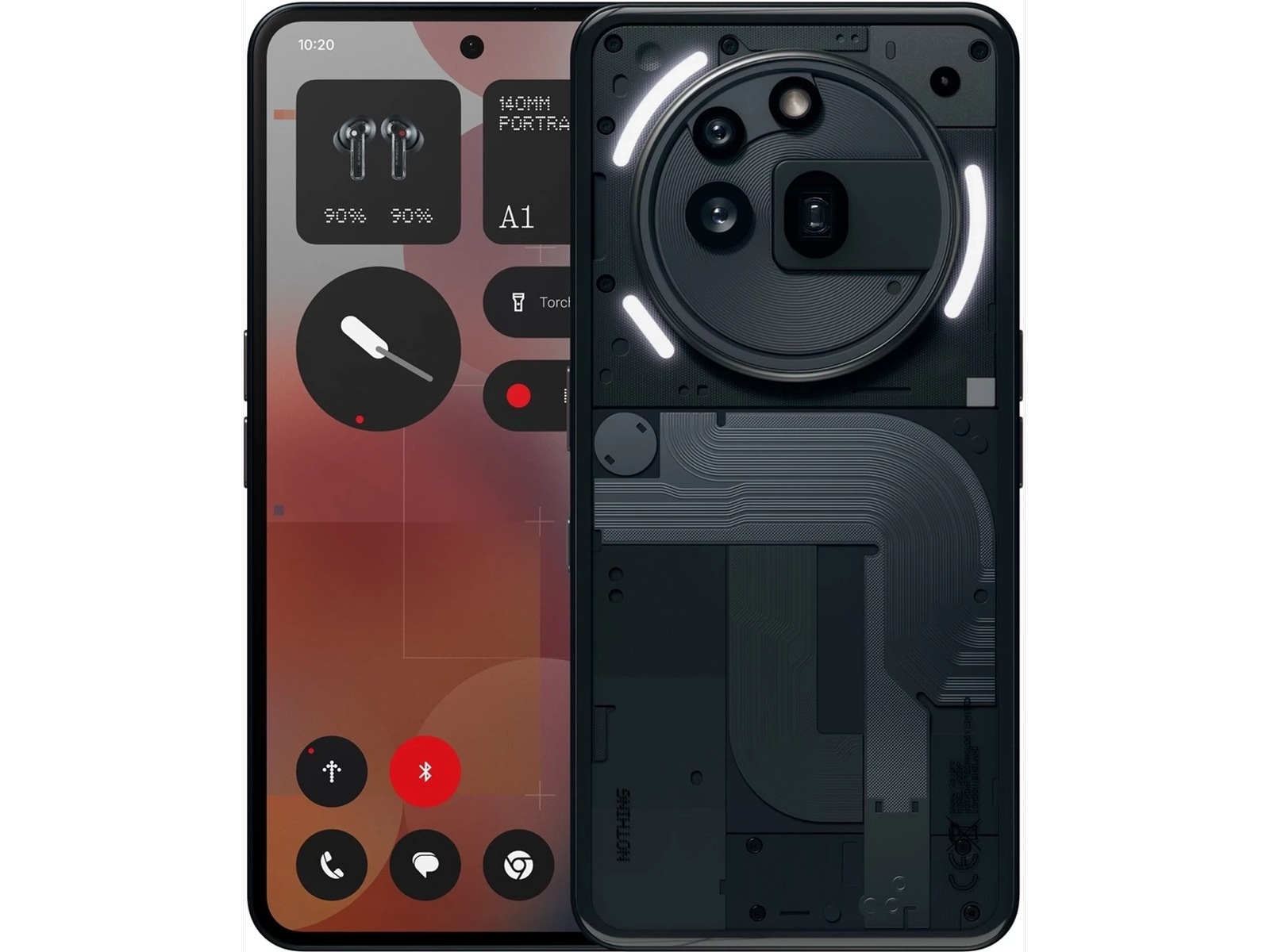 Nothing Phone (3a) Pro 12+256GB (sort) -B-Grade Demo mobiltelefoner