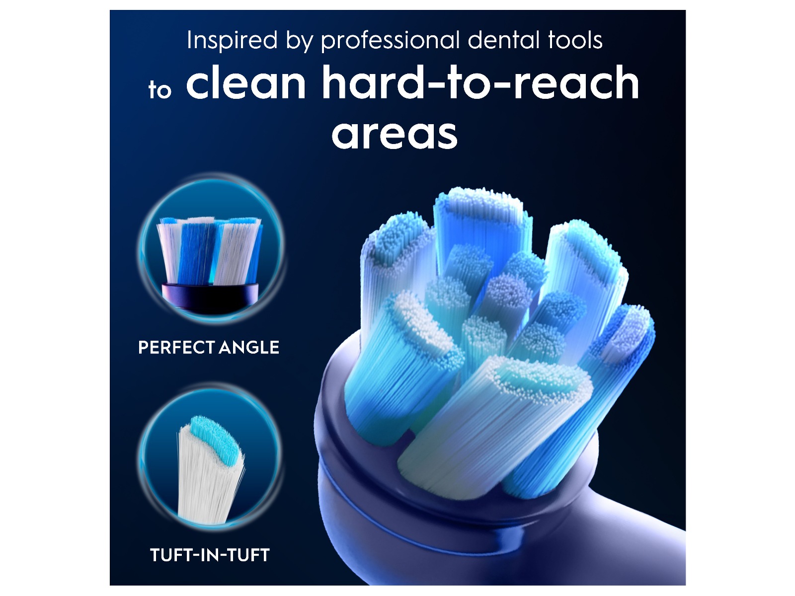 Oral-B iO 10 elektrisk tannbørste (stardust hvit) + børstehoder Elektriske tannbørster