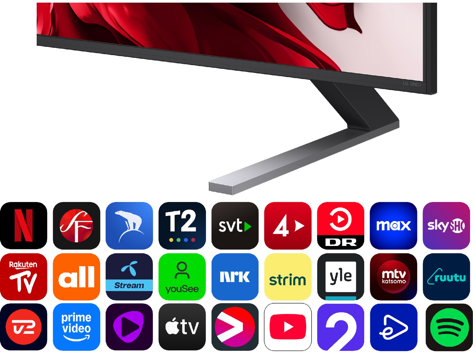 LG 86'' QNED85 evo AI MiniLED 4k smart-TV (2025) + soundbar 60 - 69 tommer TV
