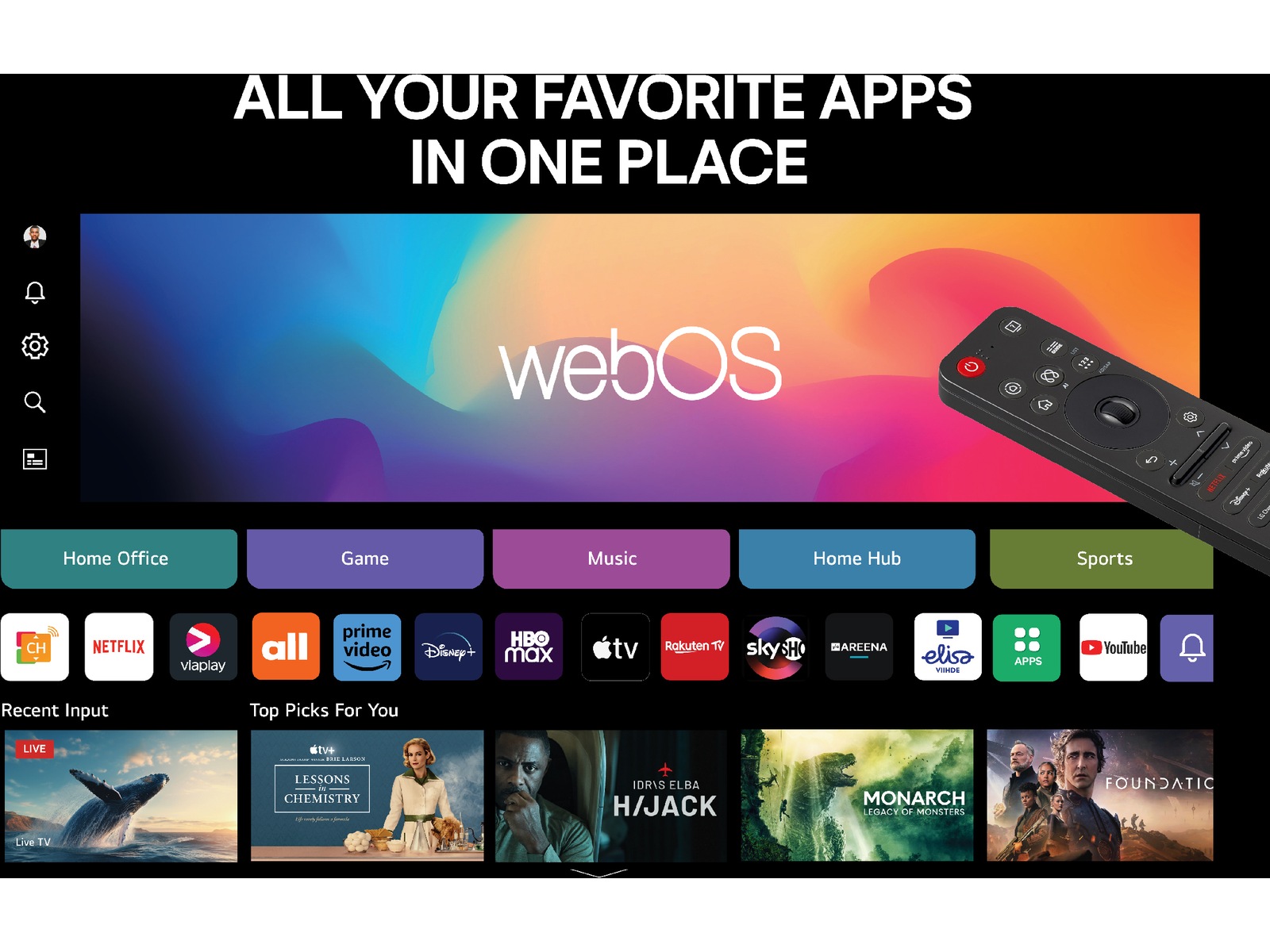 LG 65'' QNED85 evo AI MiniLED 4k smart-TV (2025) + soundbar 60 - 69 tommer TV