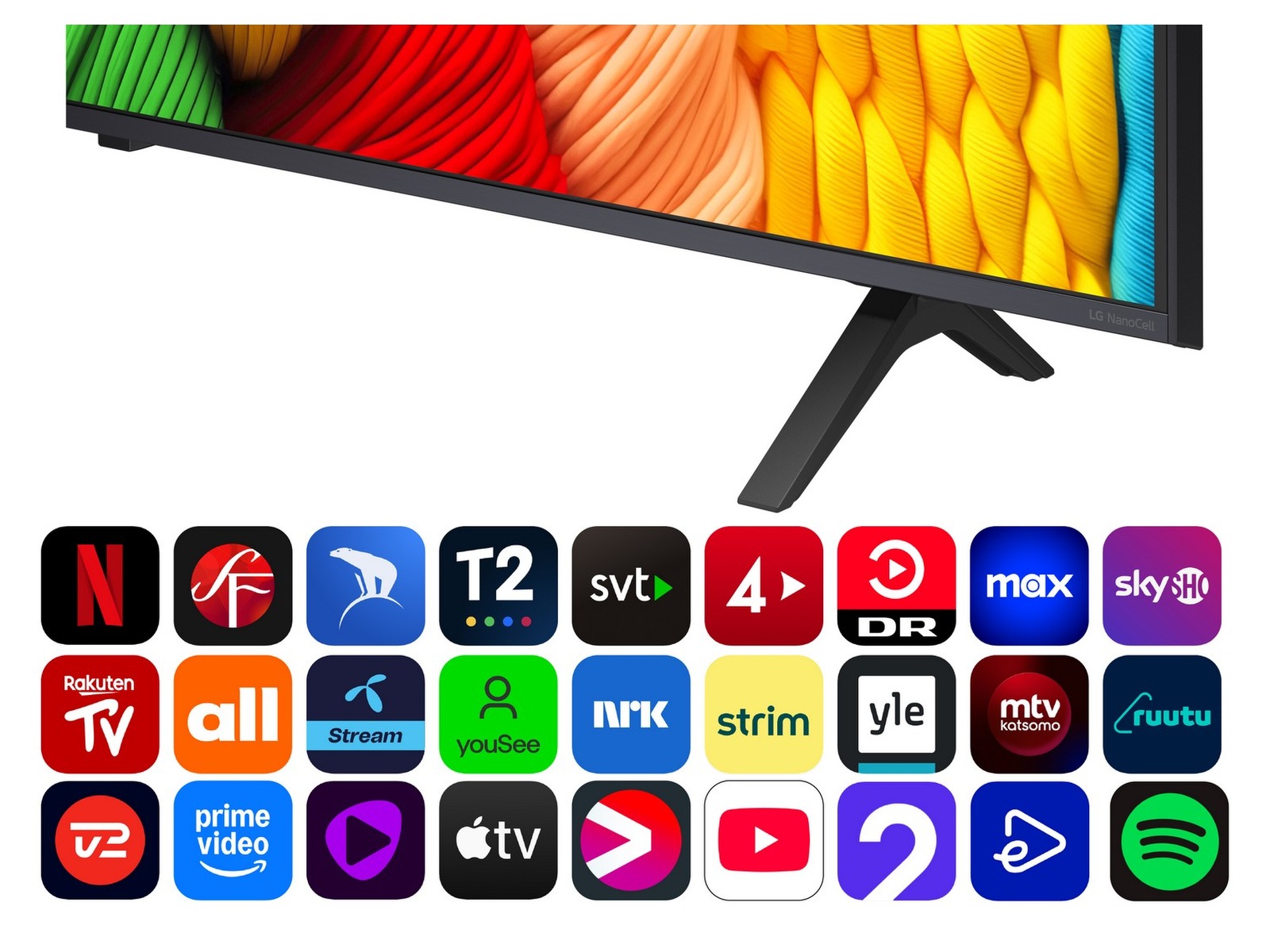 LG 50" NANO80 AI 4K NanoCell smart-TV (2025) + soundbar 60 - 69 tommer TV